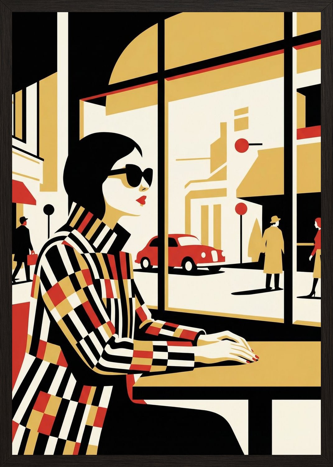 Poster in oak frame