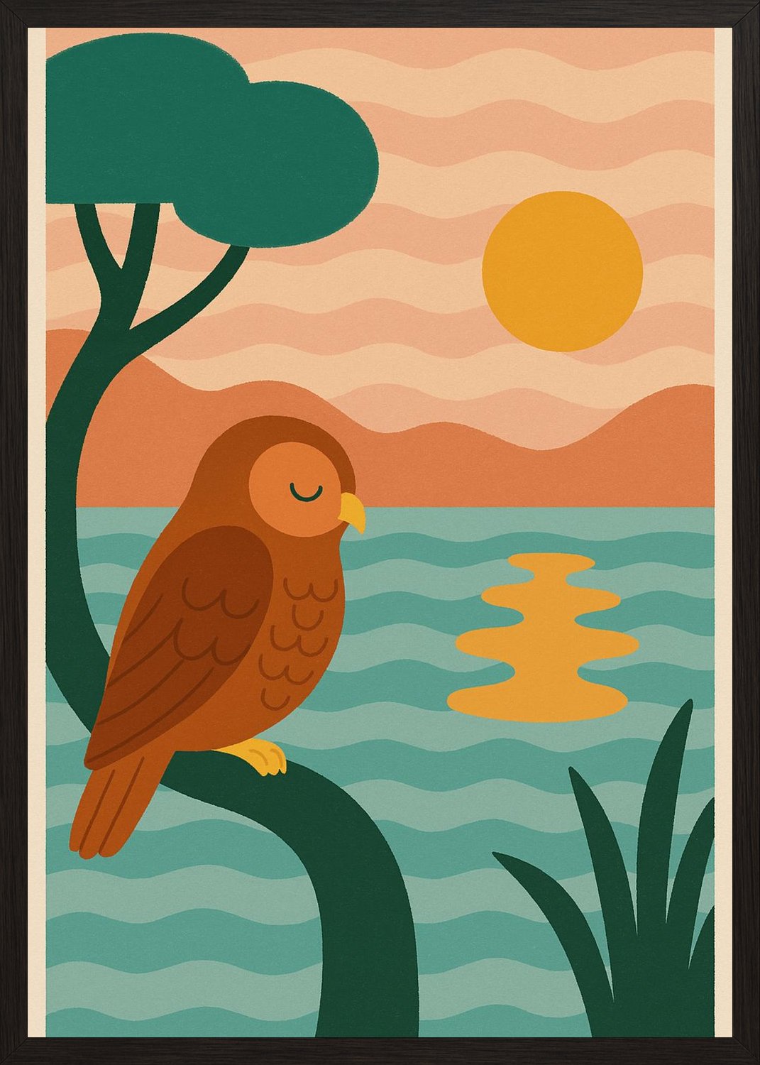 Poster in black frame