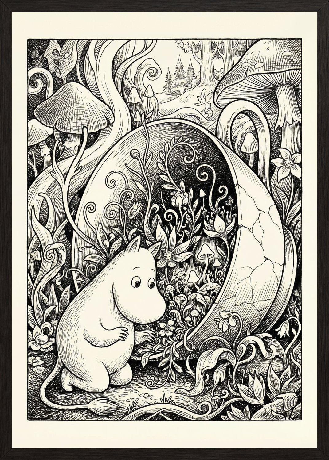 Poster in black frame