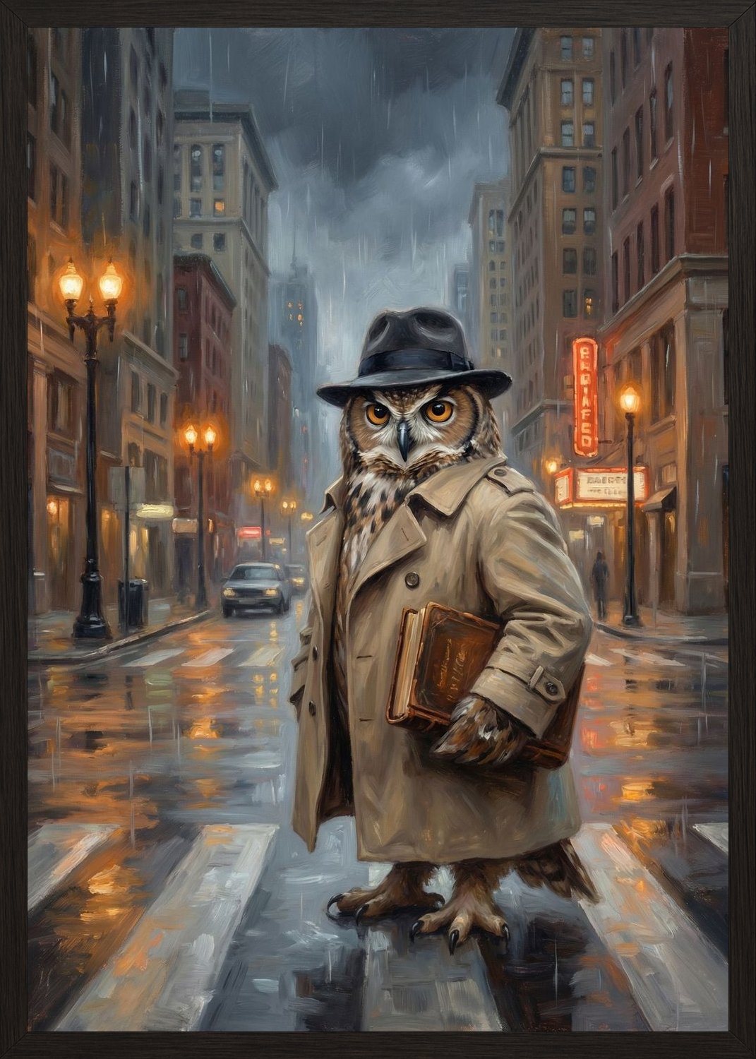 Poster in black frame