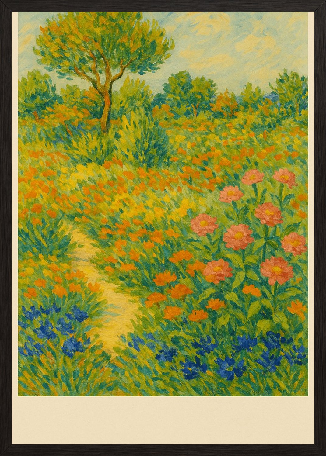 Poster in black frame