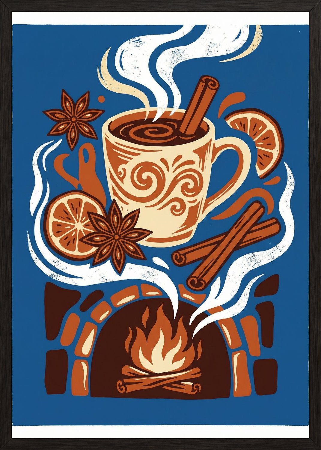 Poster in black frame