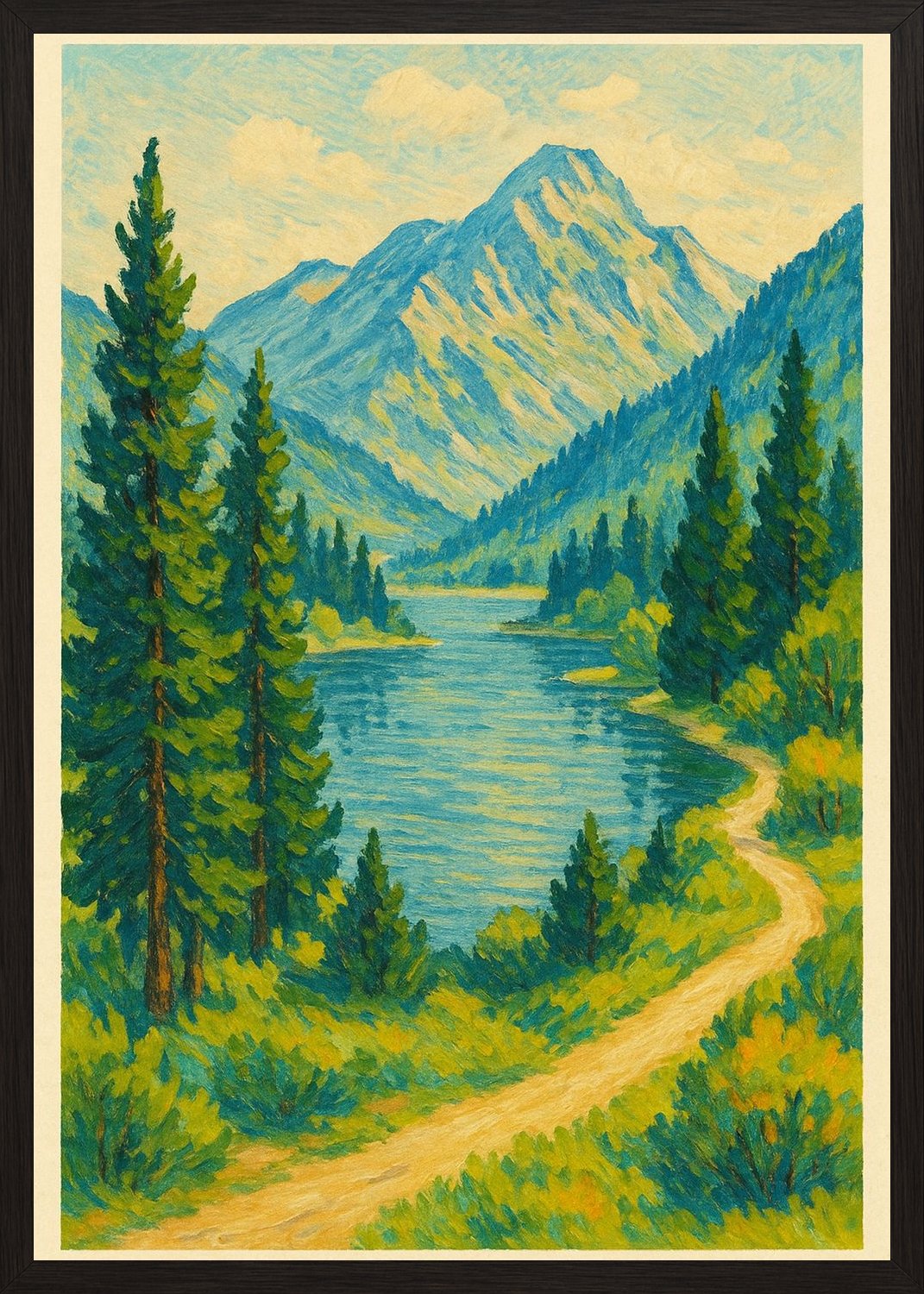 Poster in black frame