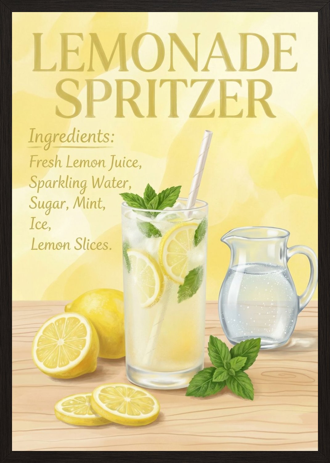 Poster in black frame