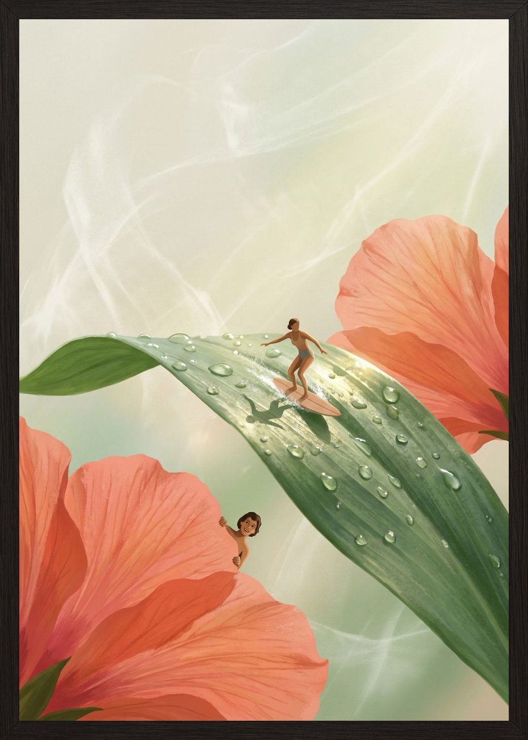 Poster in black frame