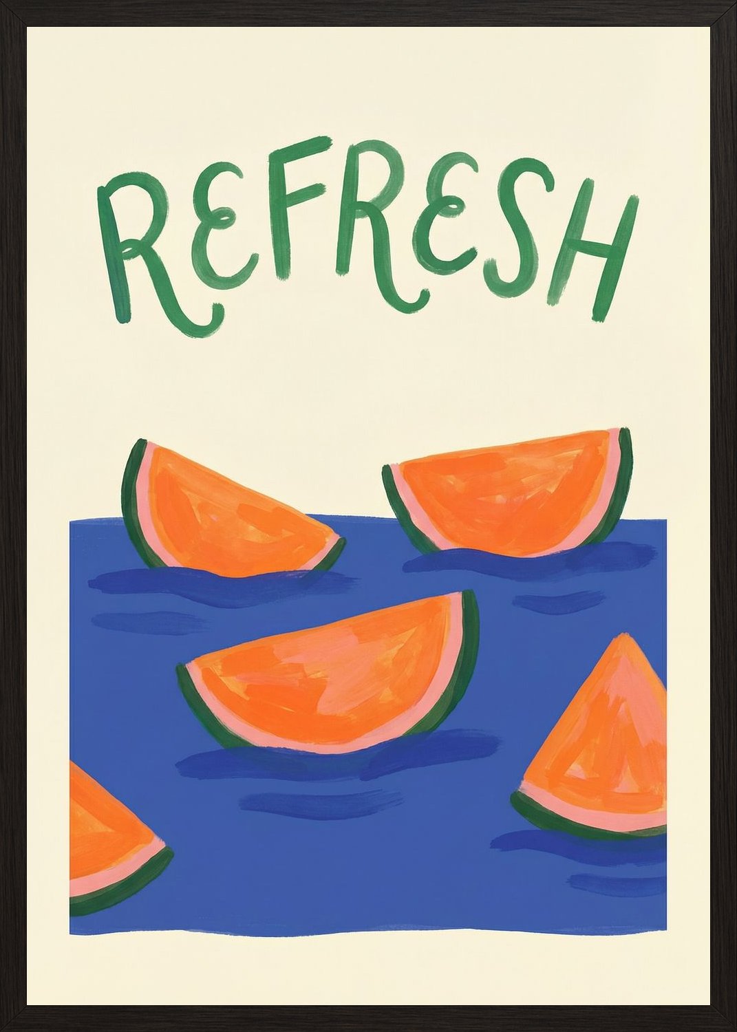 Poster in black frame