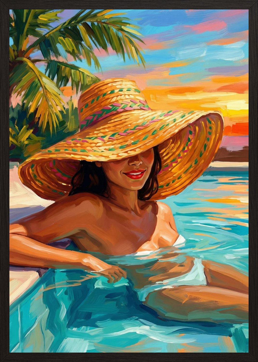 Poster in black frame