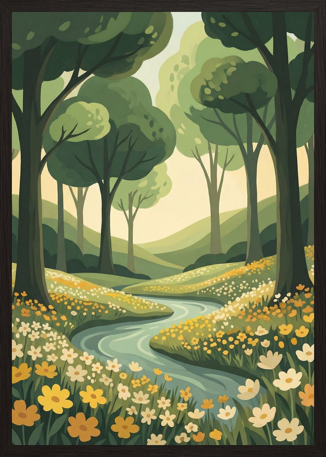Poster in oak frame