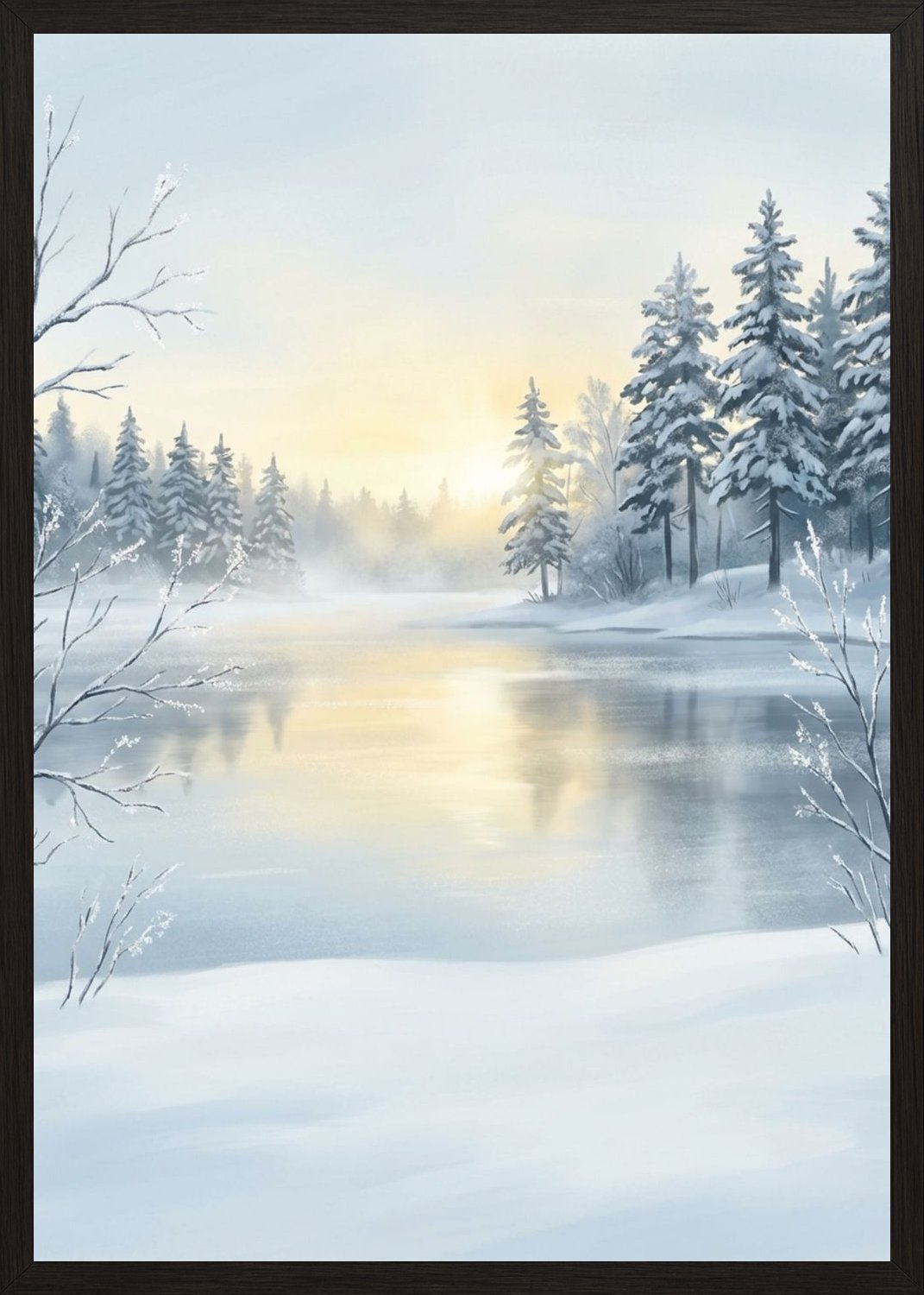 Poster in black frame