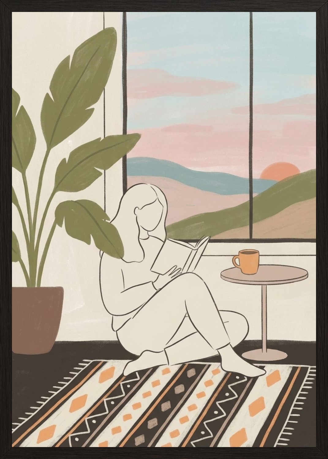 Poster in black frame