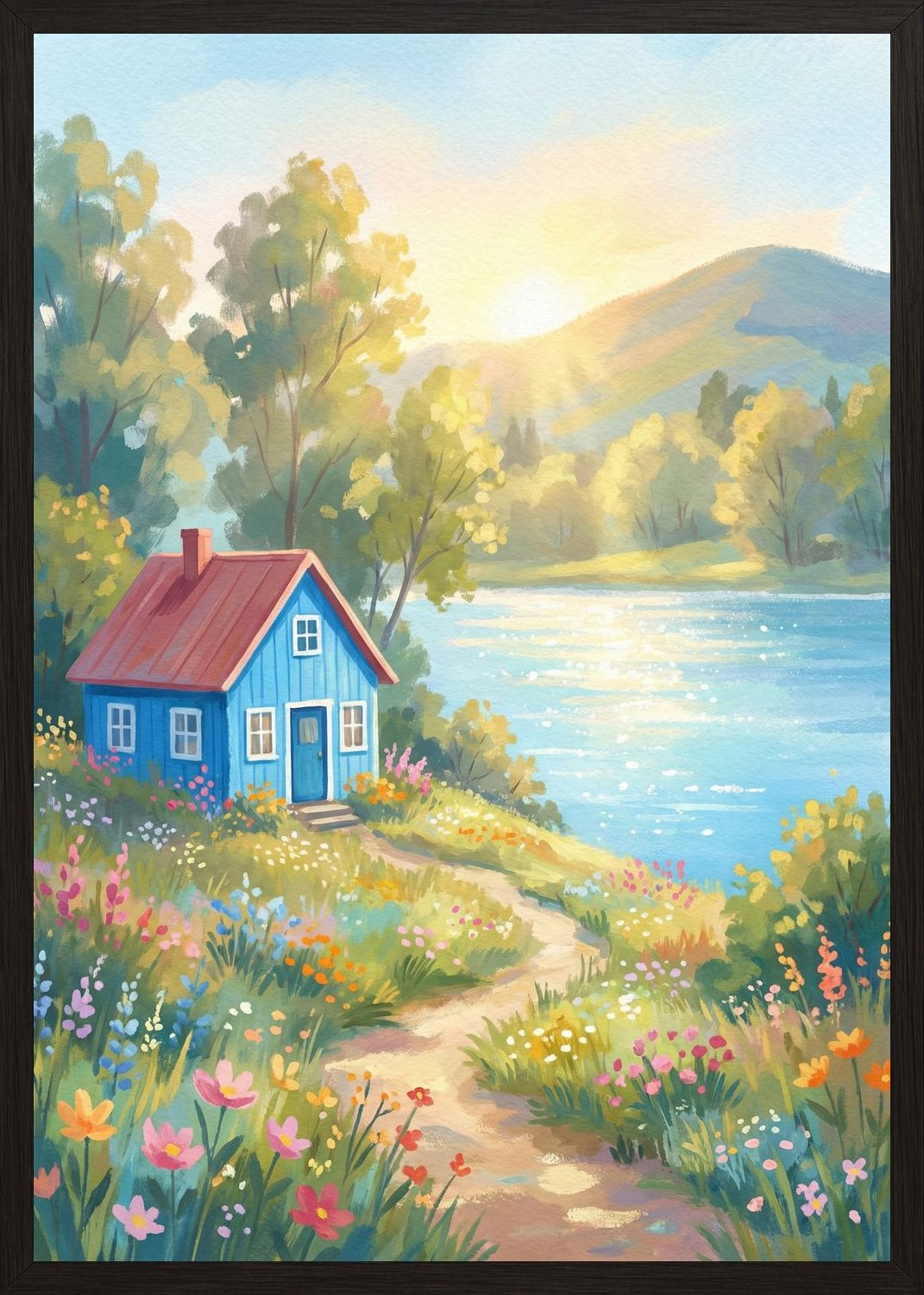 Poster in black frame