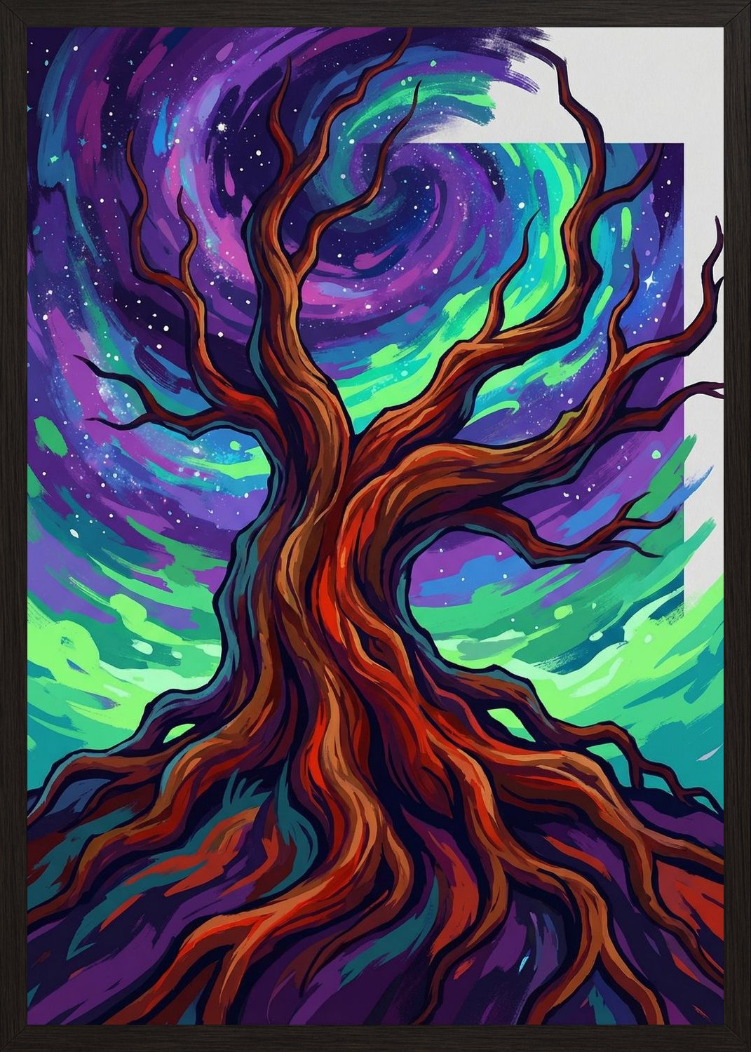 Poster in oak frame