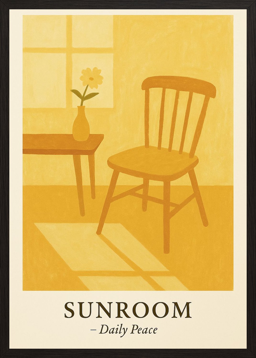 Poster in black frame