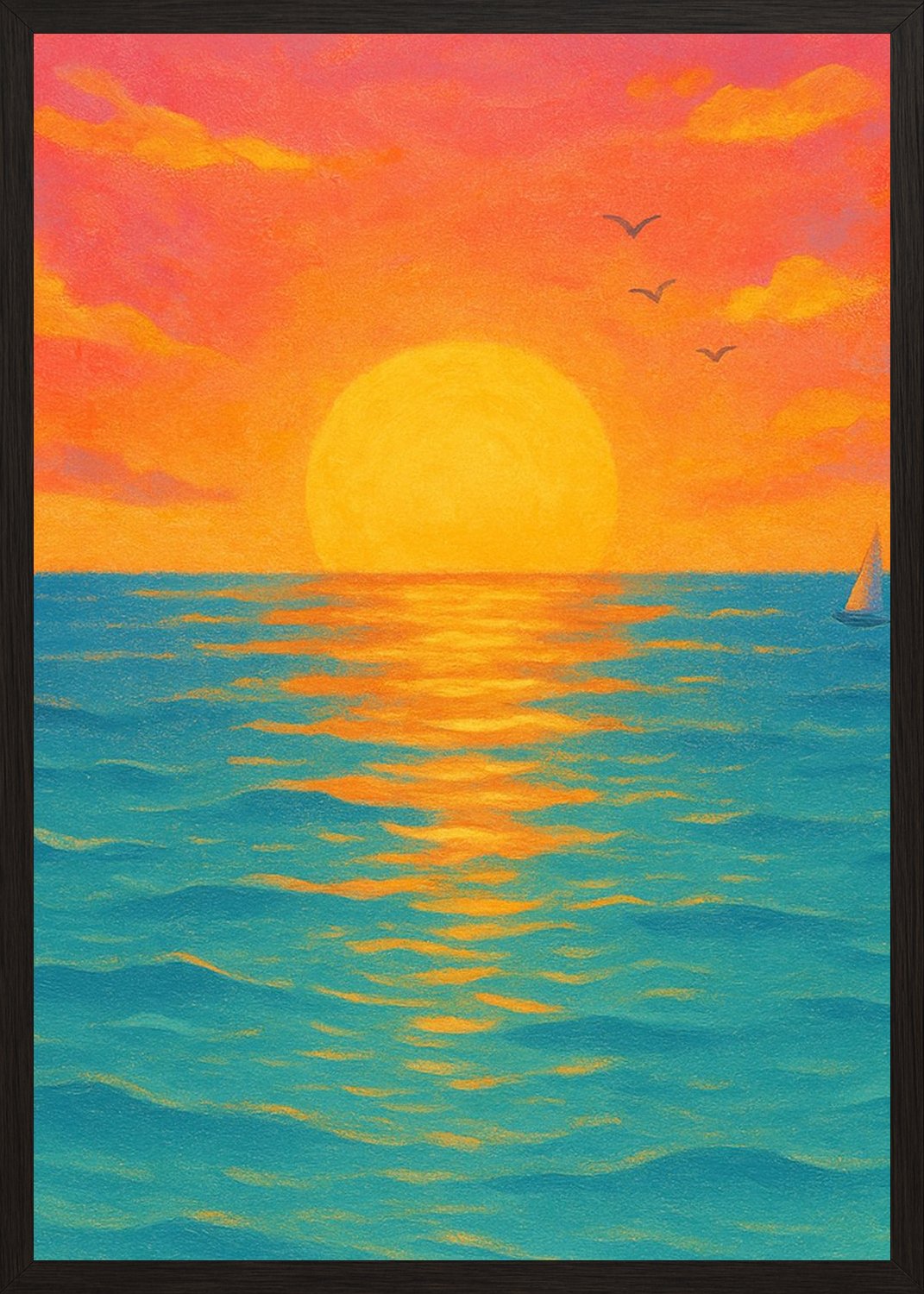 Poster in black frame