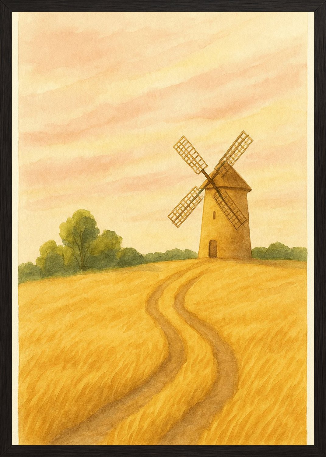 Poster in black frame