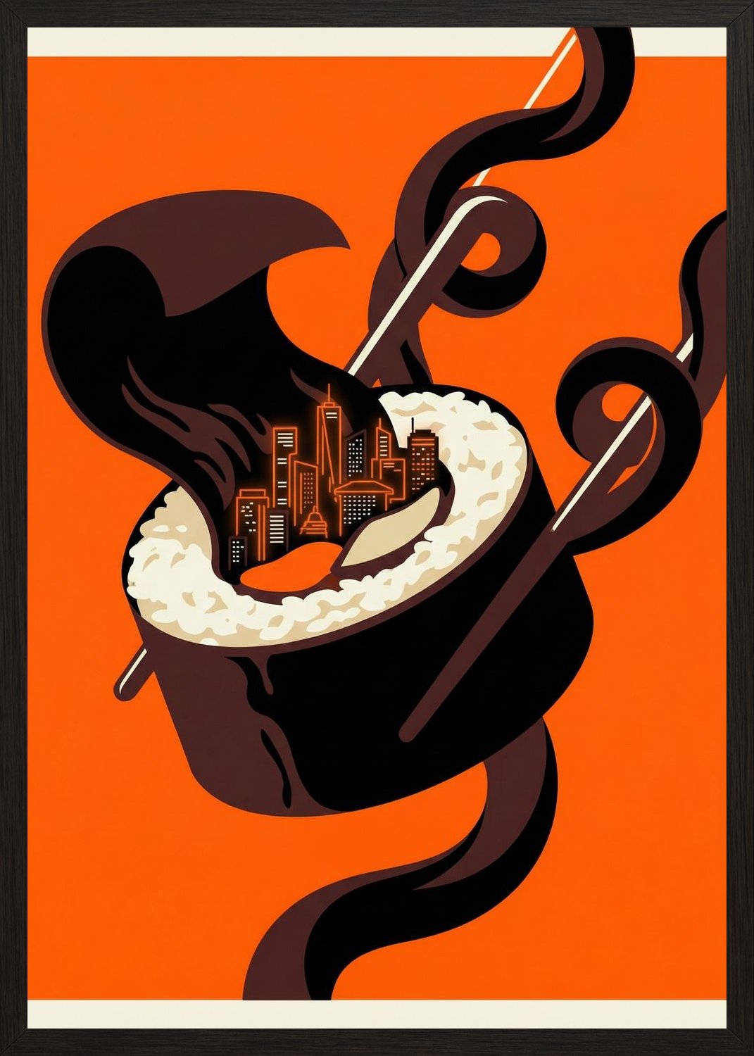 Poster in oak frame