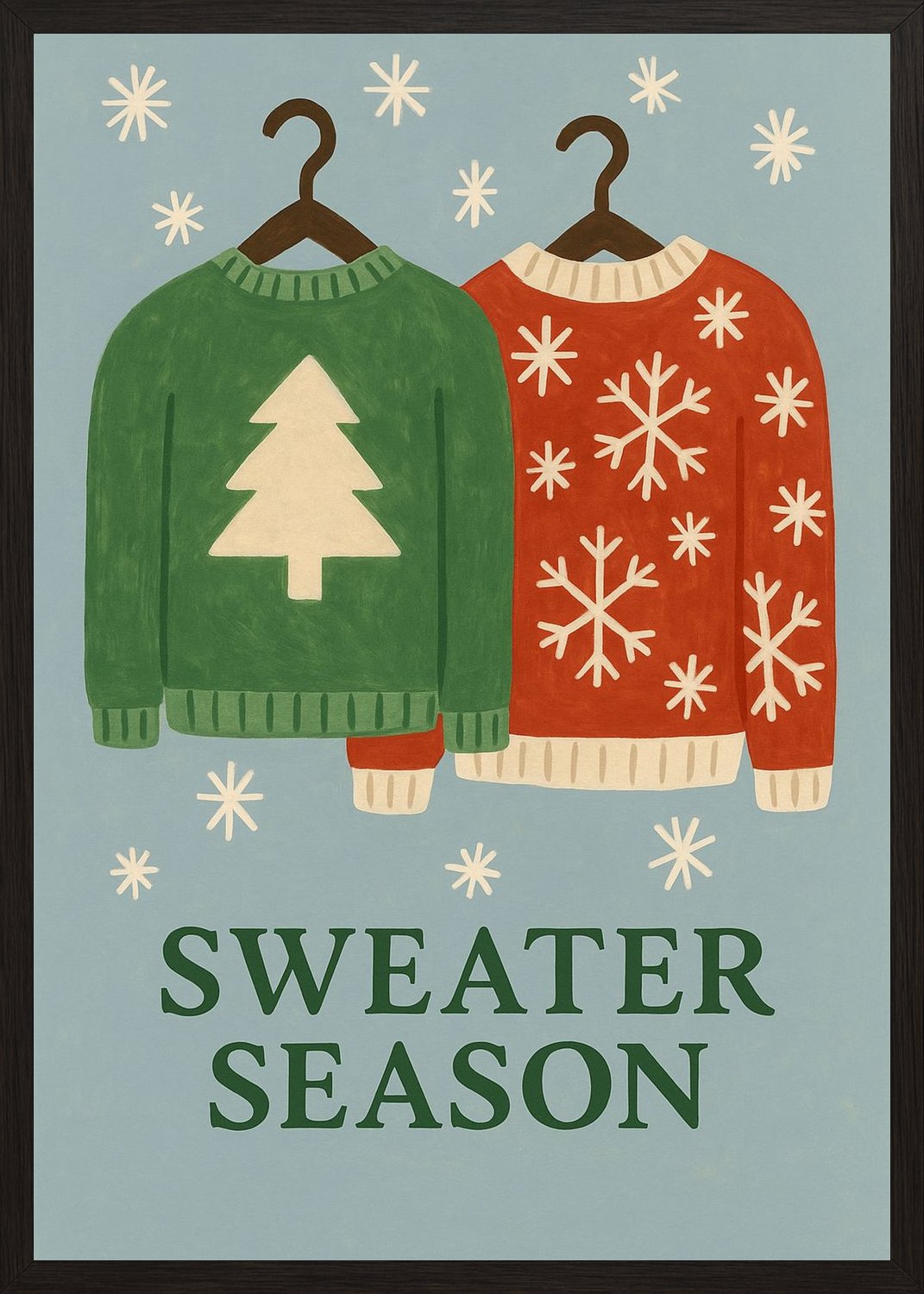 Poster in black frame