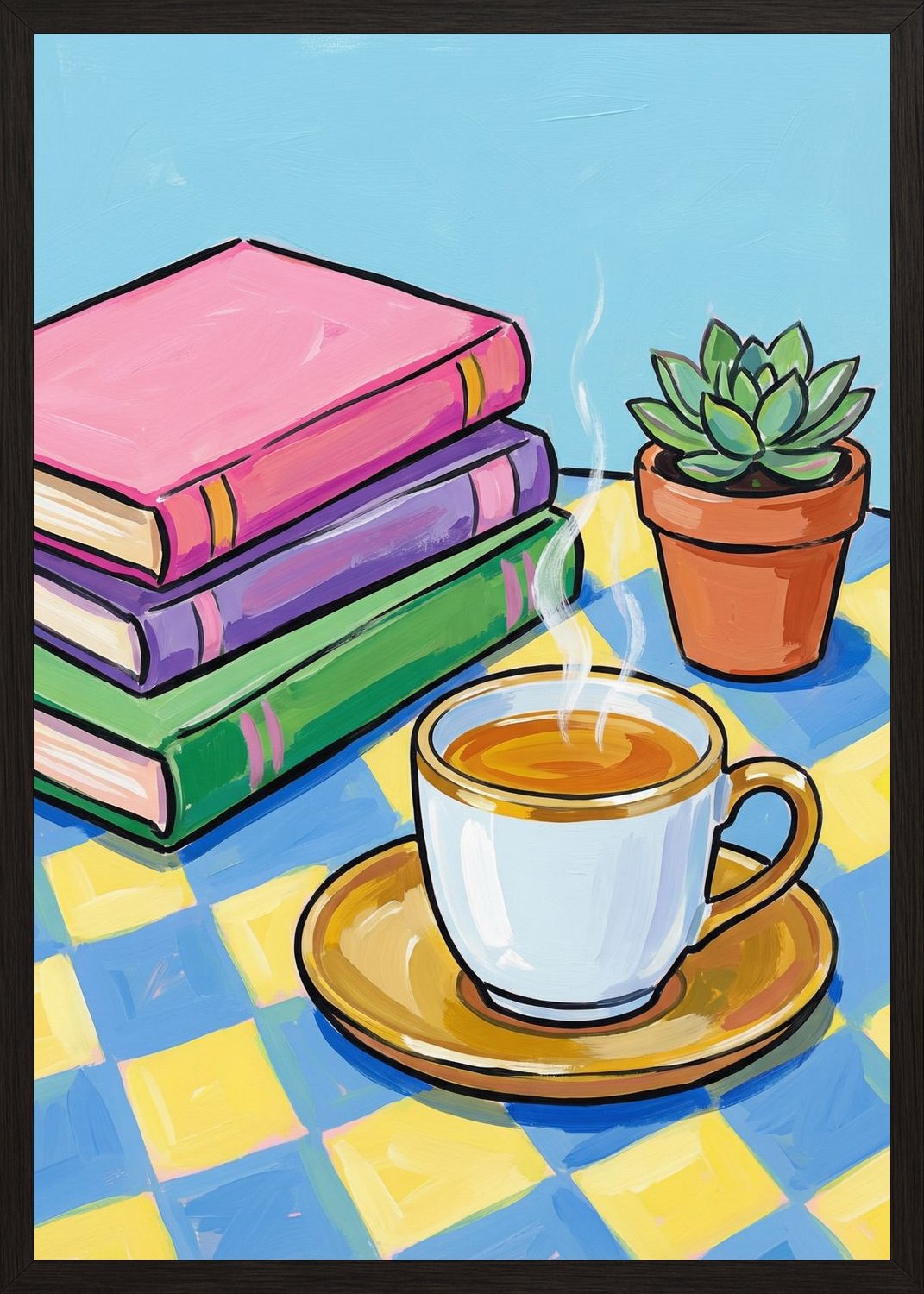 Poster in oak frame