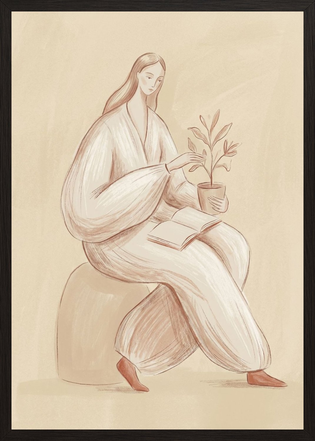 Poster in oak frame