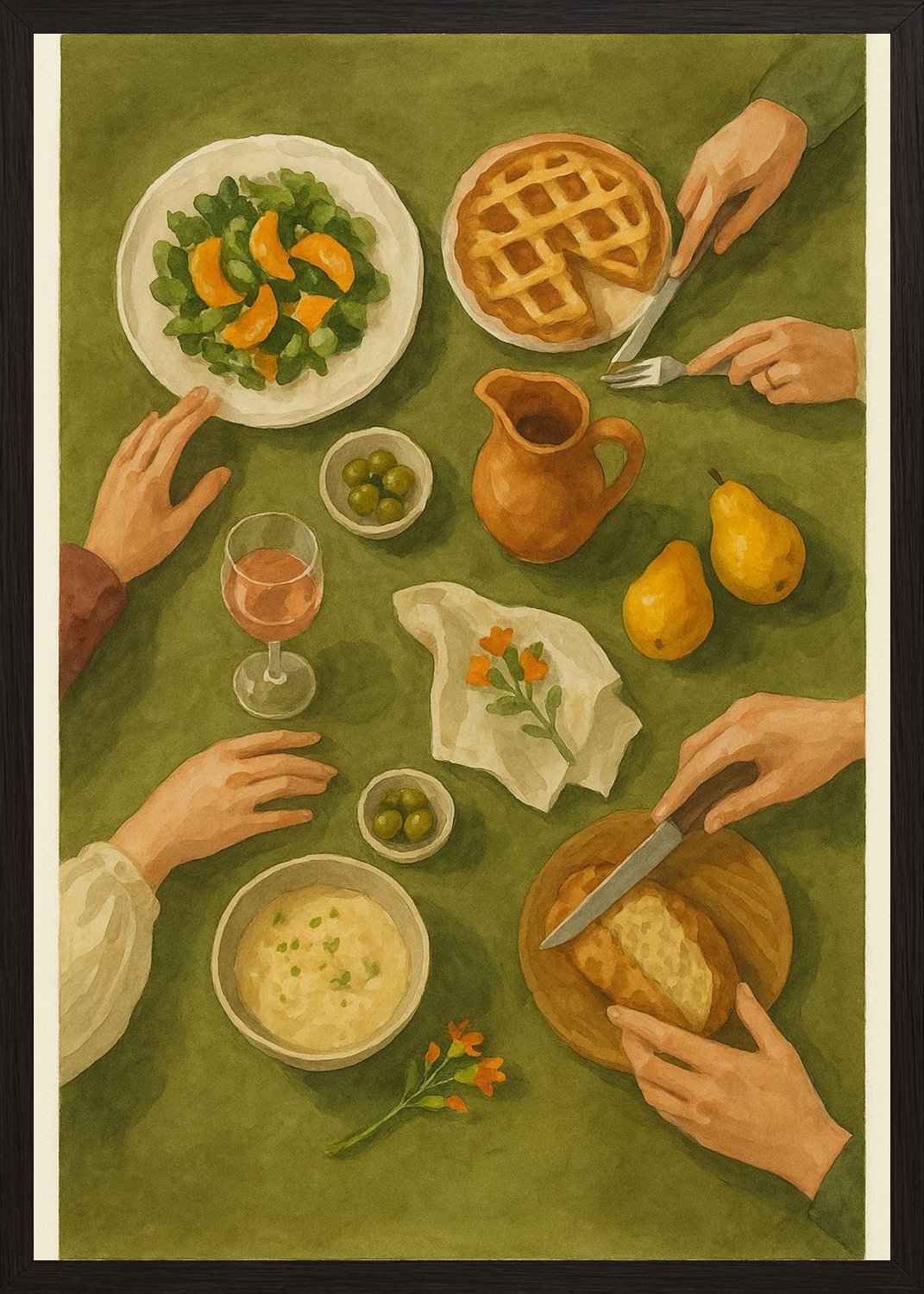 Poster in black frame