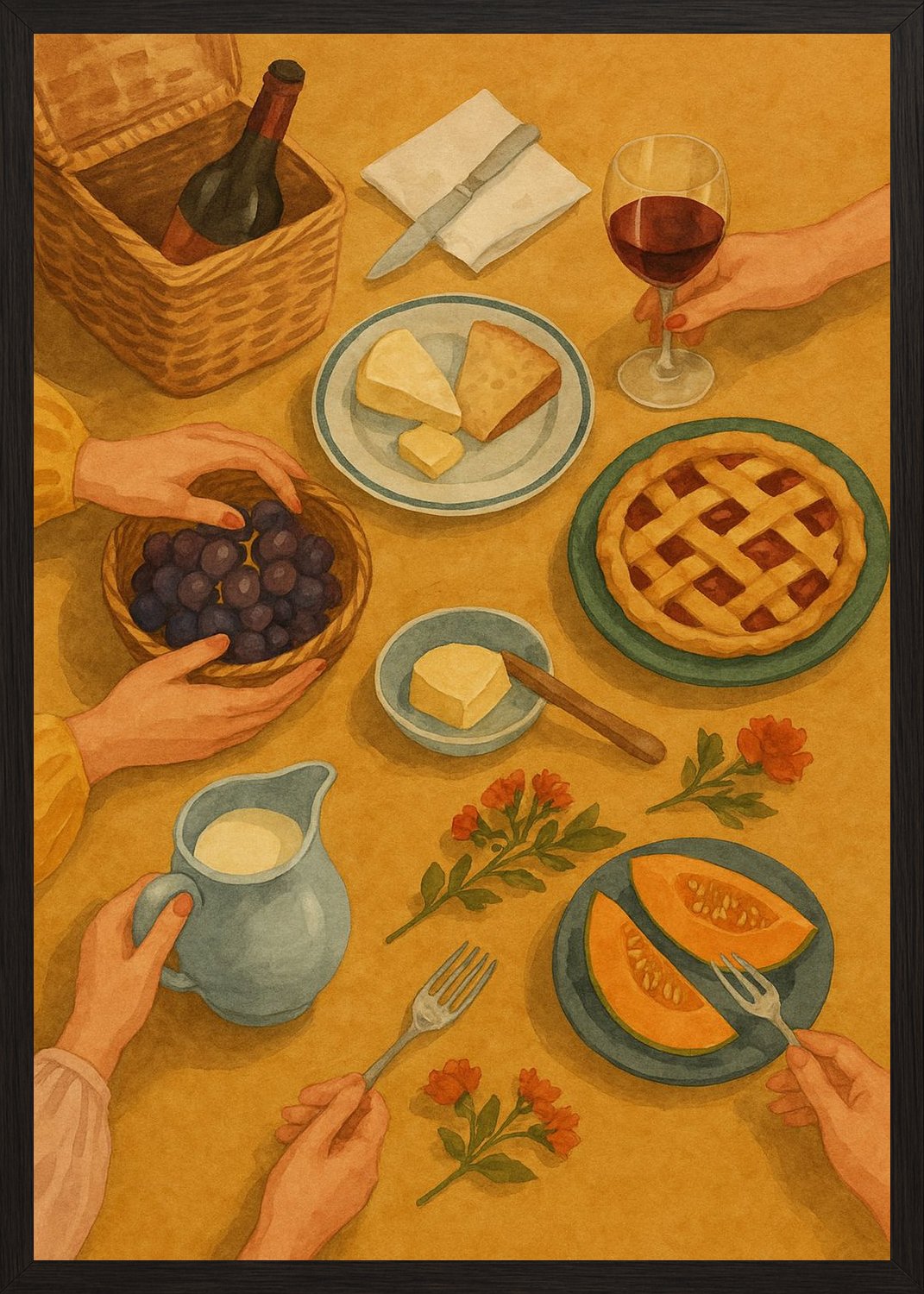 Poster in black frame