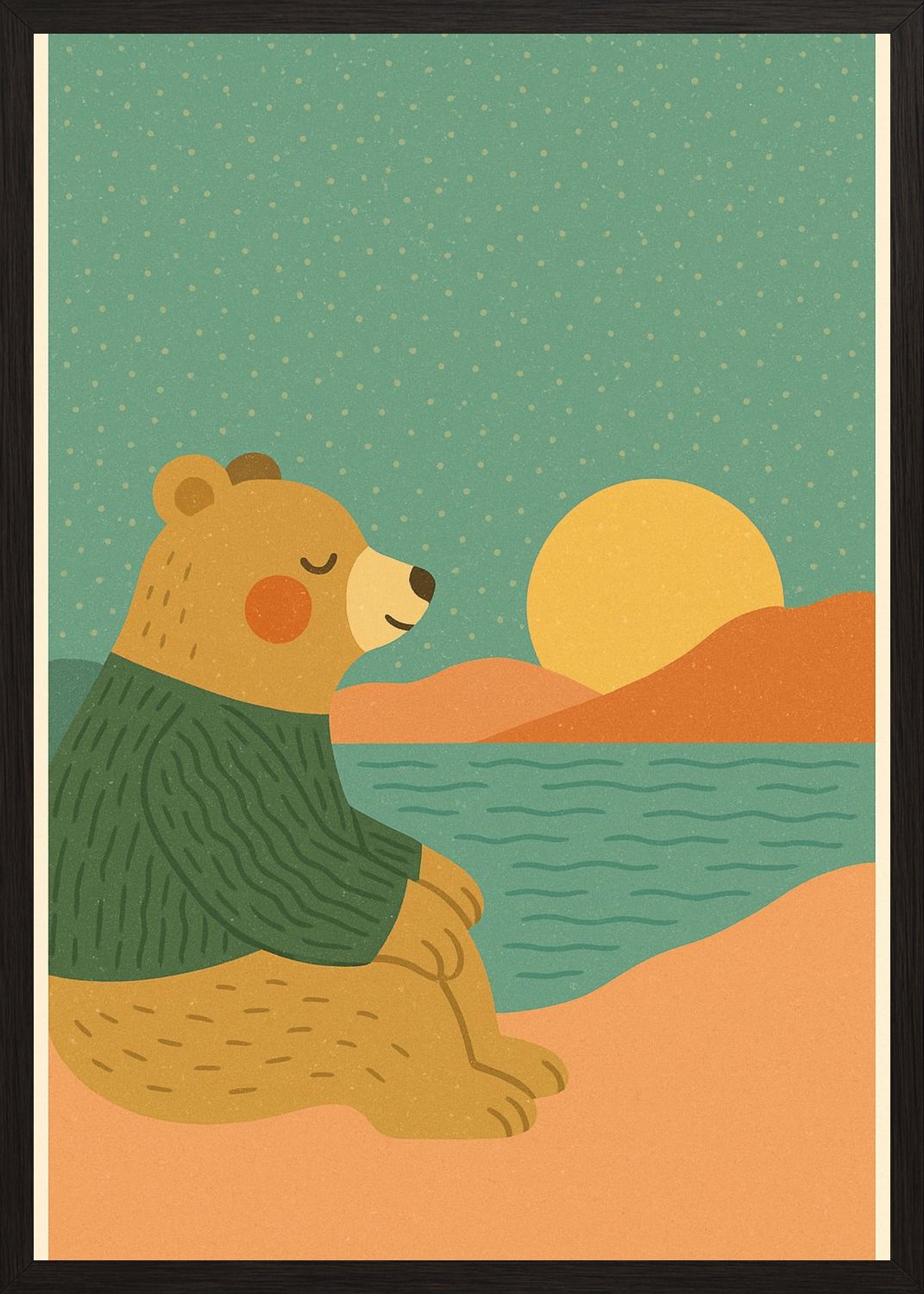 Poster in black frame