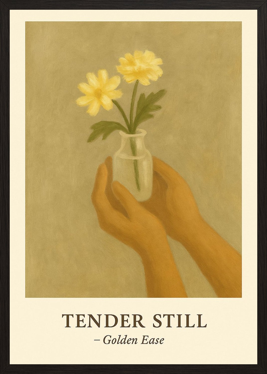 Poster in black frame