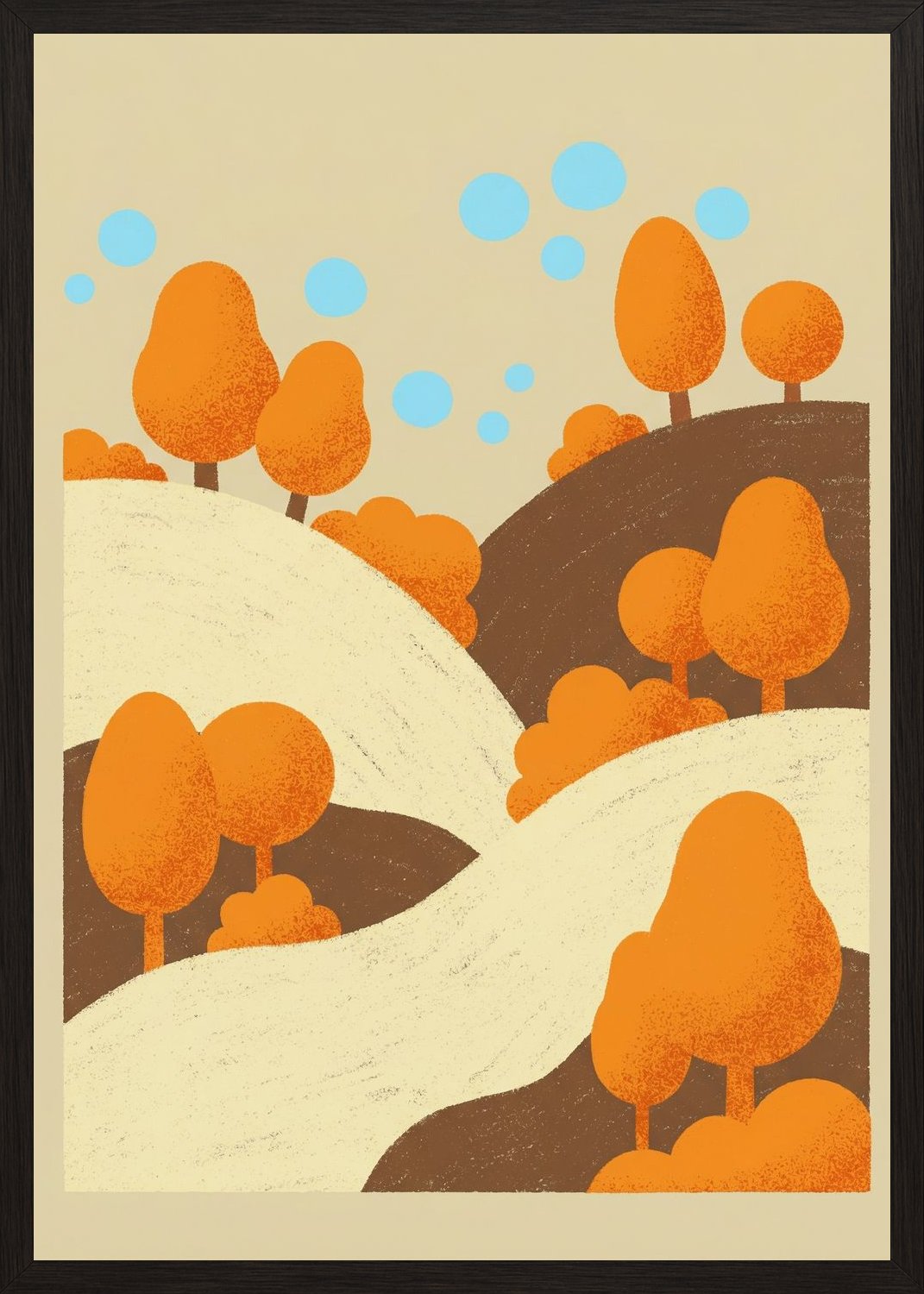 Poster in black frame