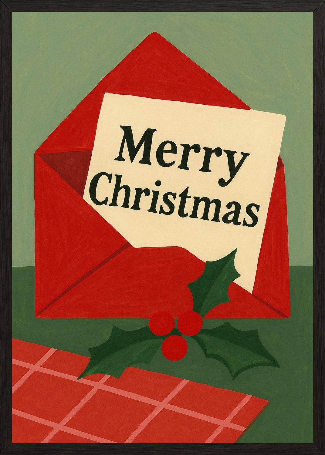 Poster in black frame