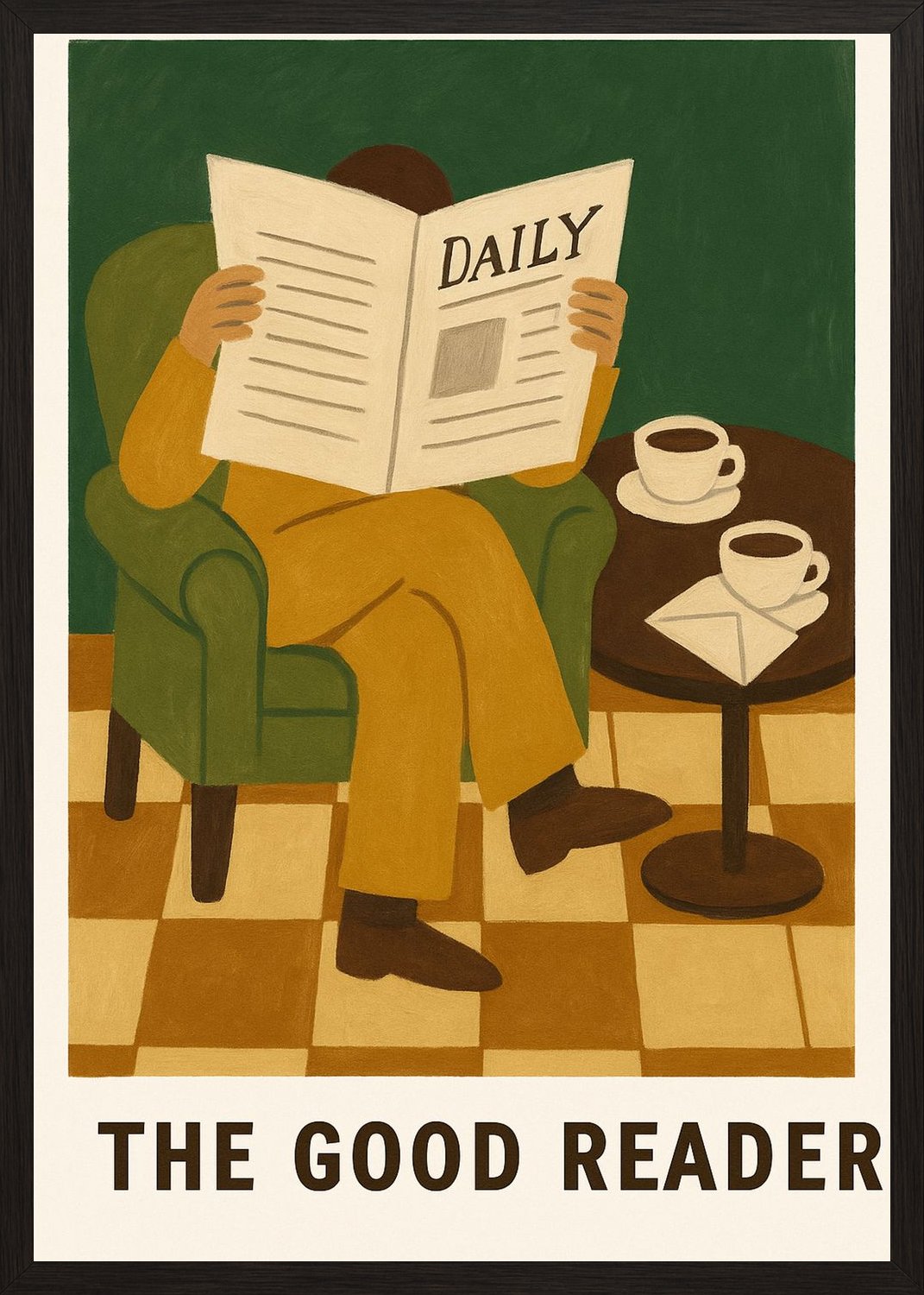 Poster in black frame