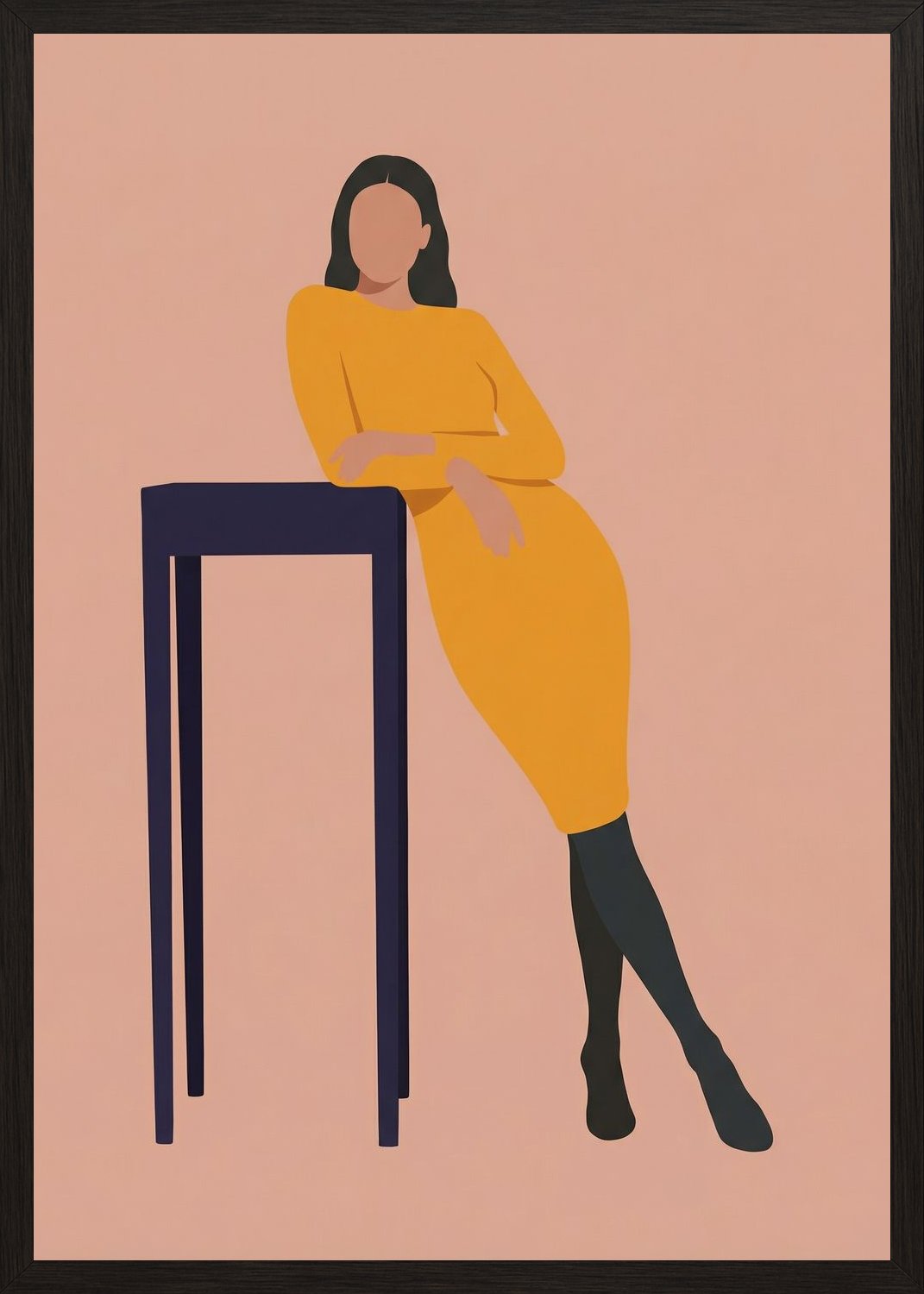 Poster in black frame