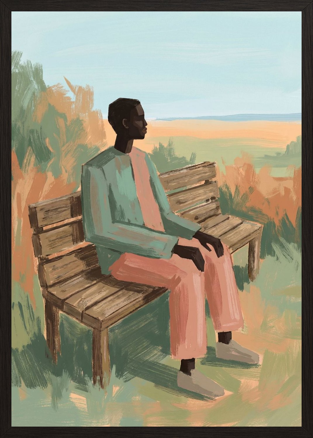 Poster in oak frame