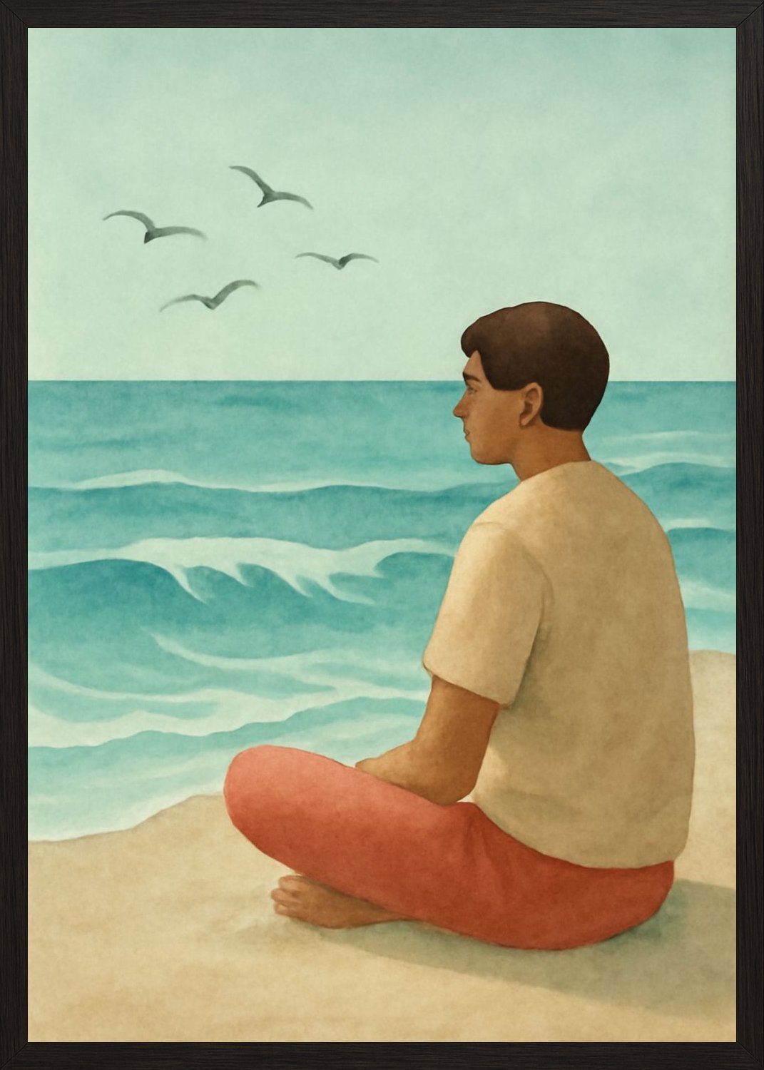 Poster in black frame