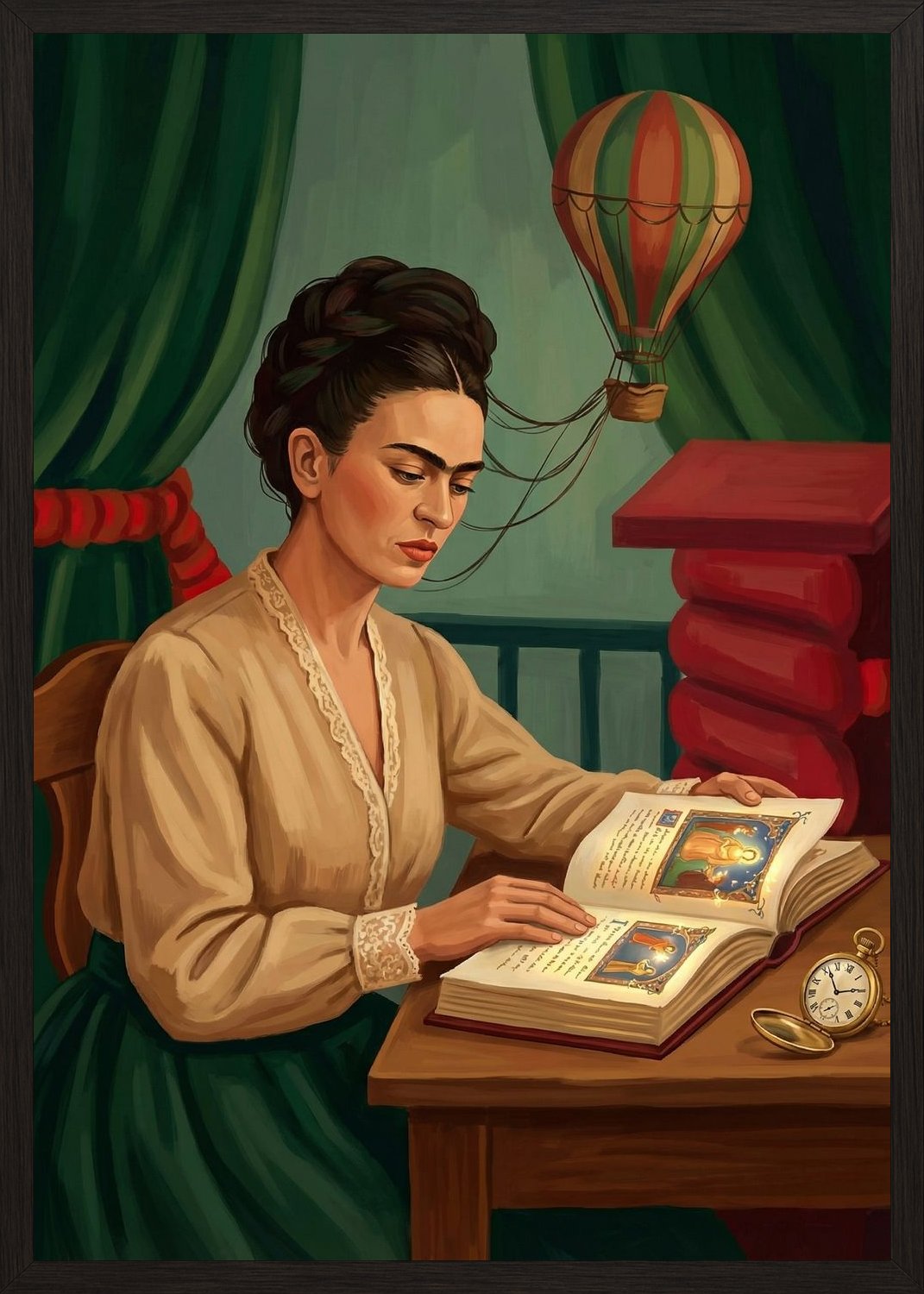 Poster in black frame