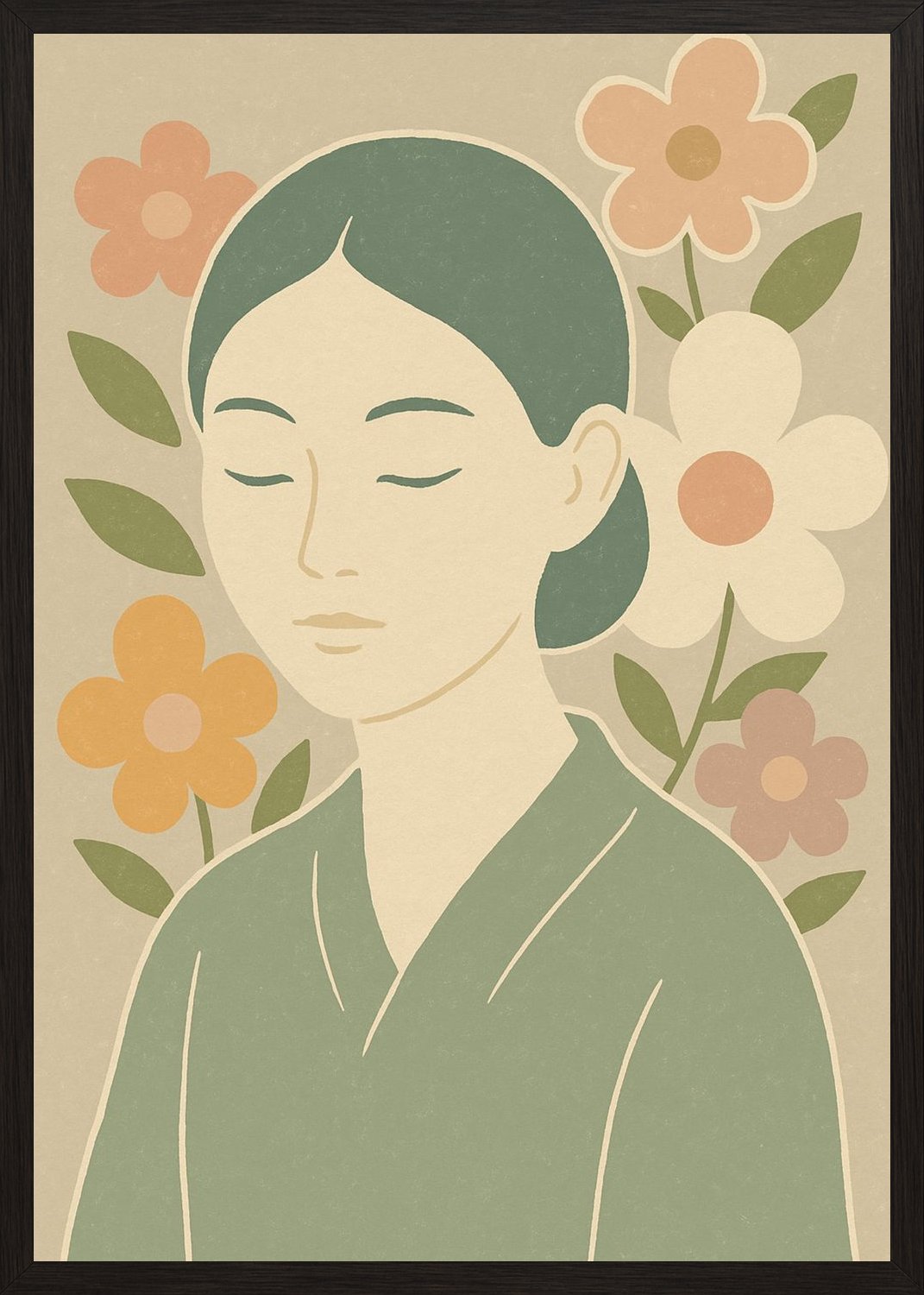 Poster in black frame