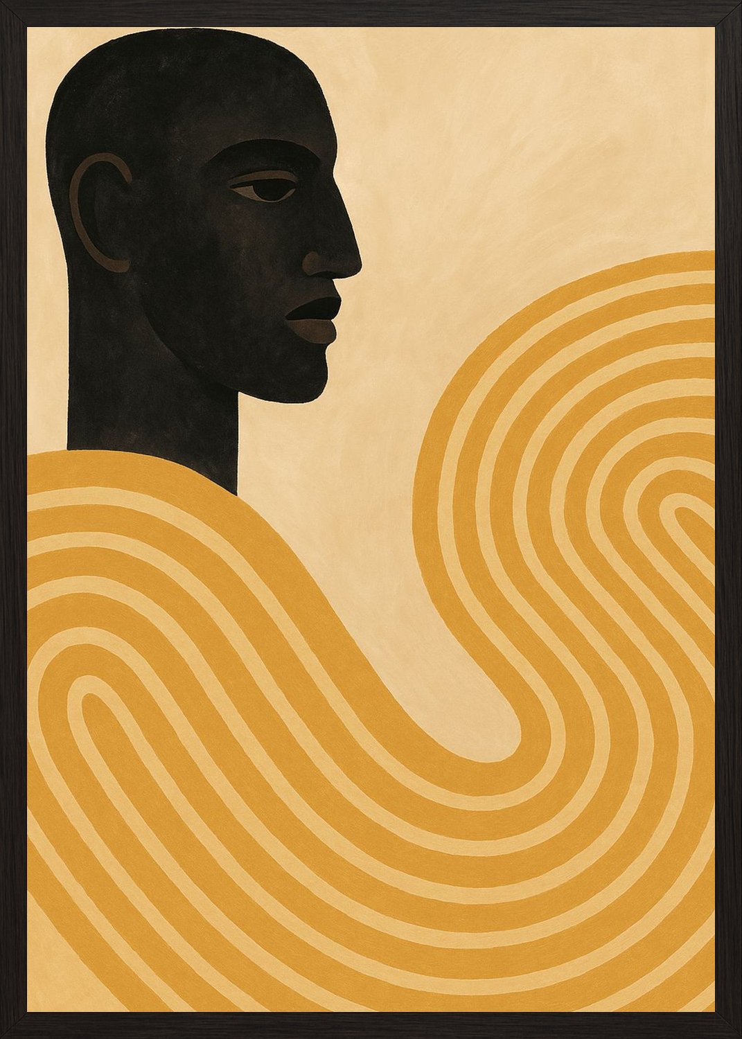 Poster in black frame