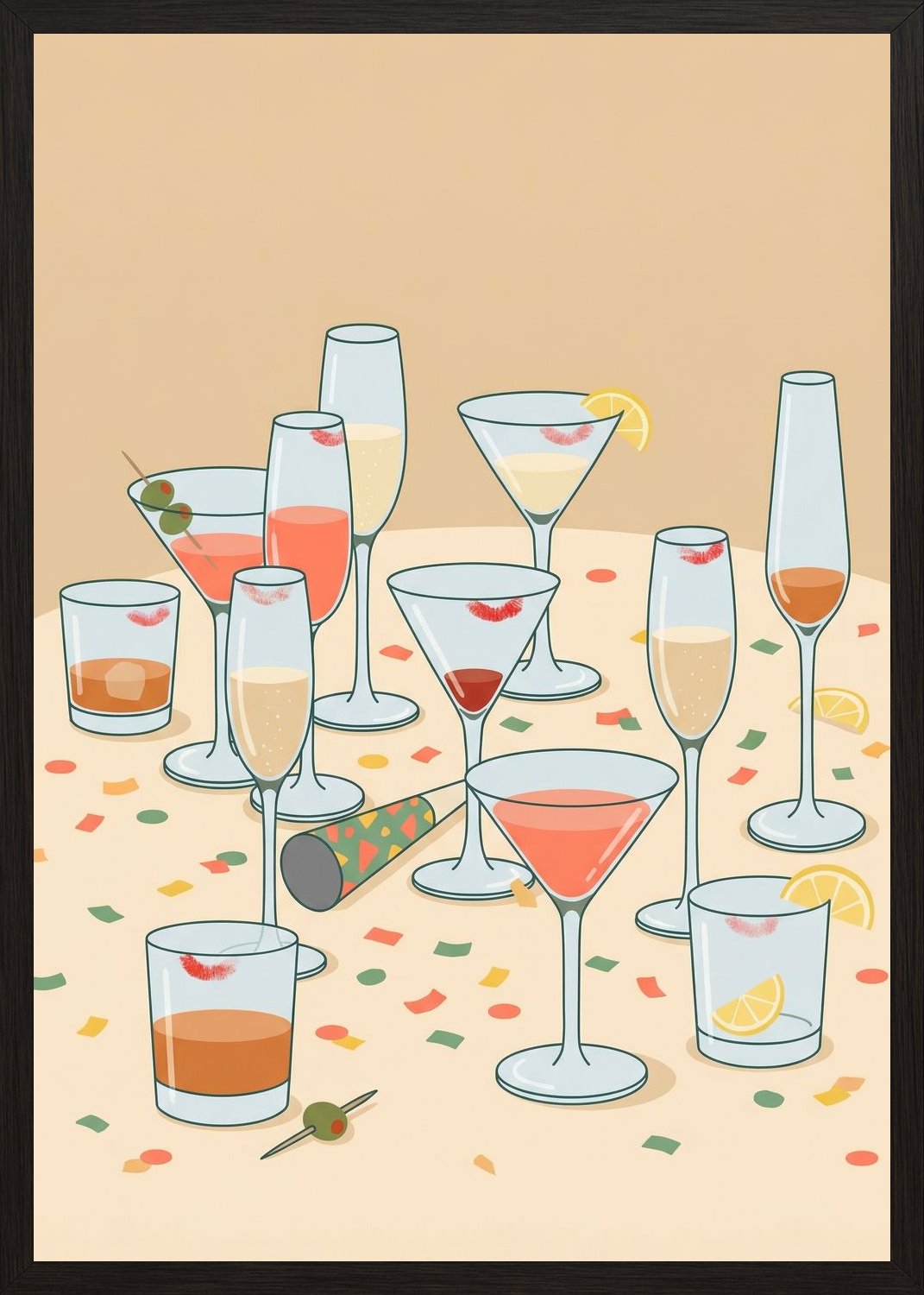 Poster in black frame