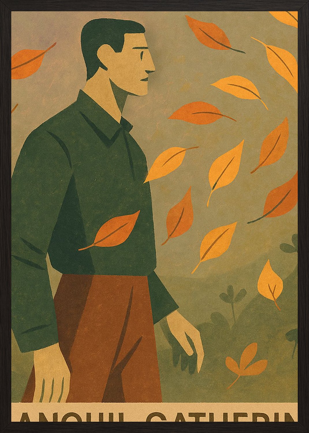 Poster in black frame