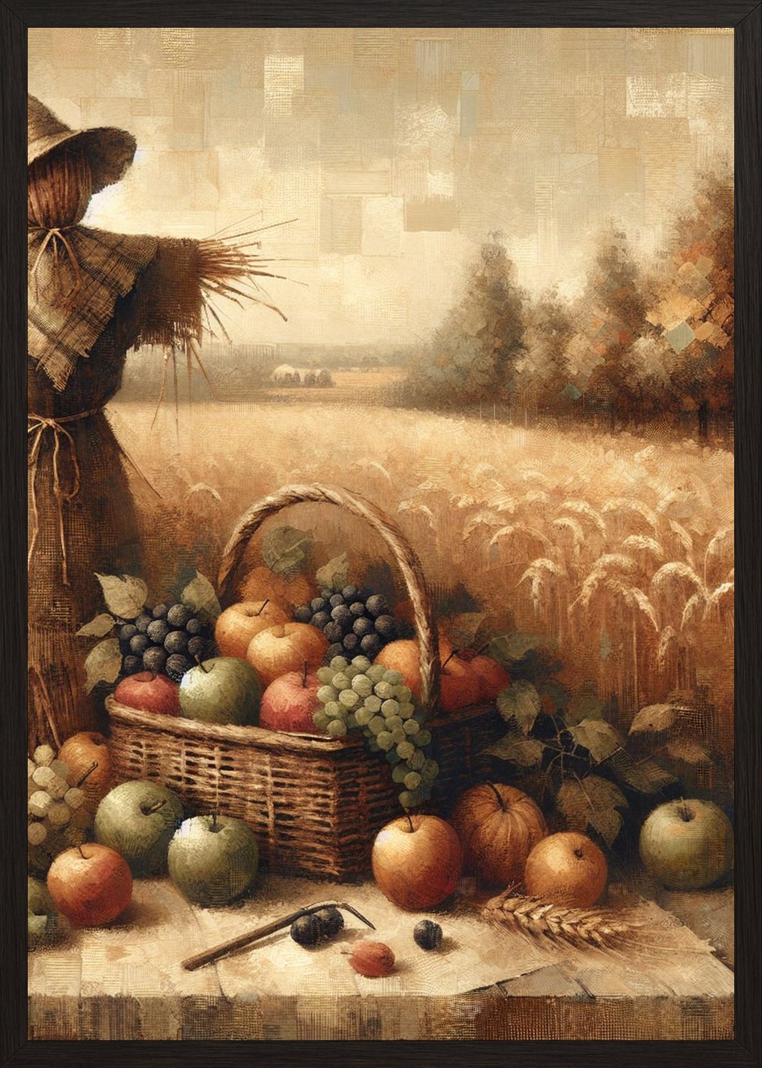 Poster in black frame