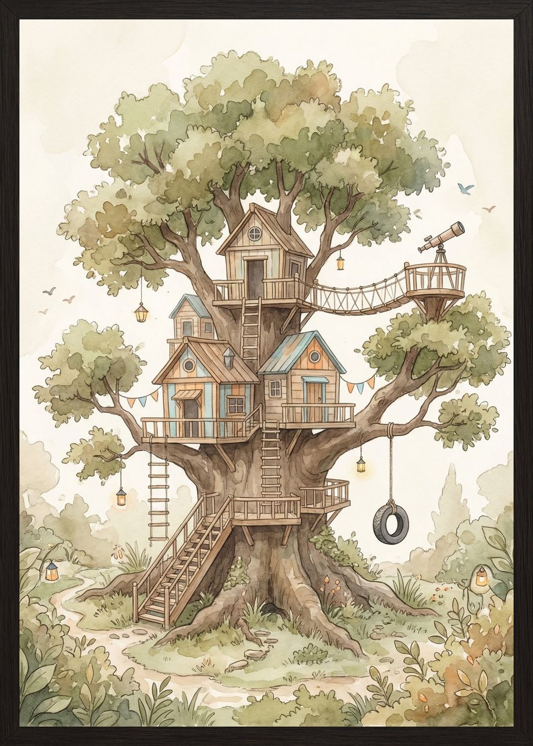 Poster in black frame