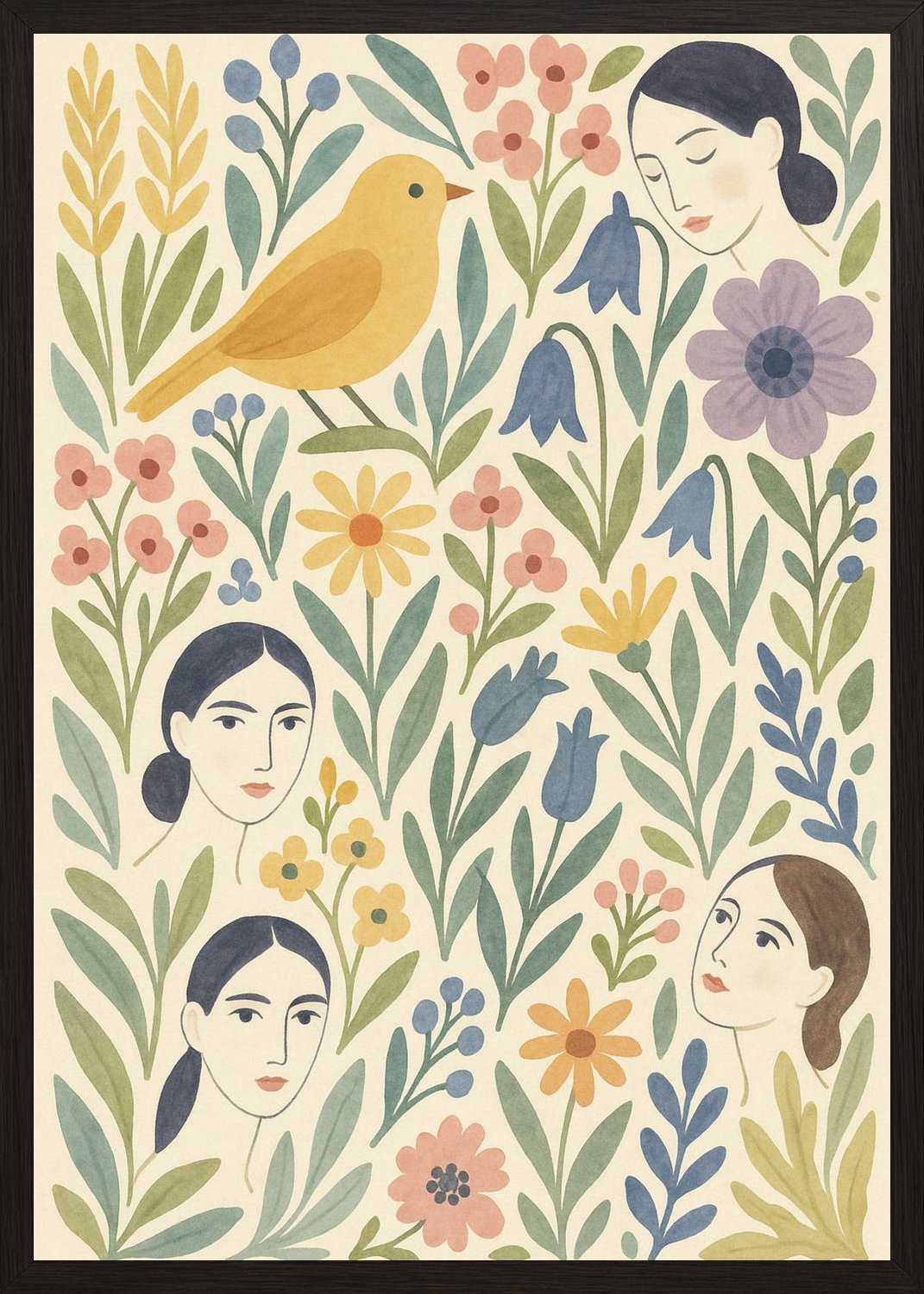 Poster in black frame