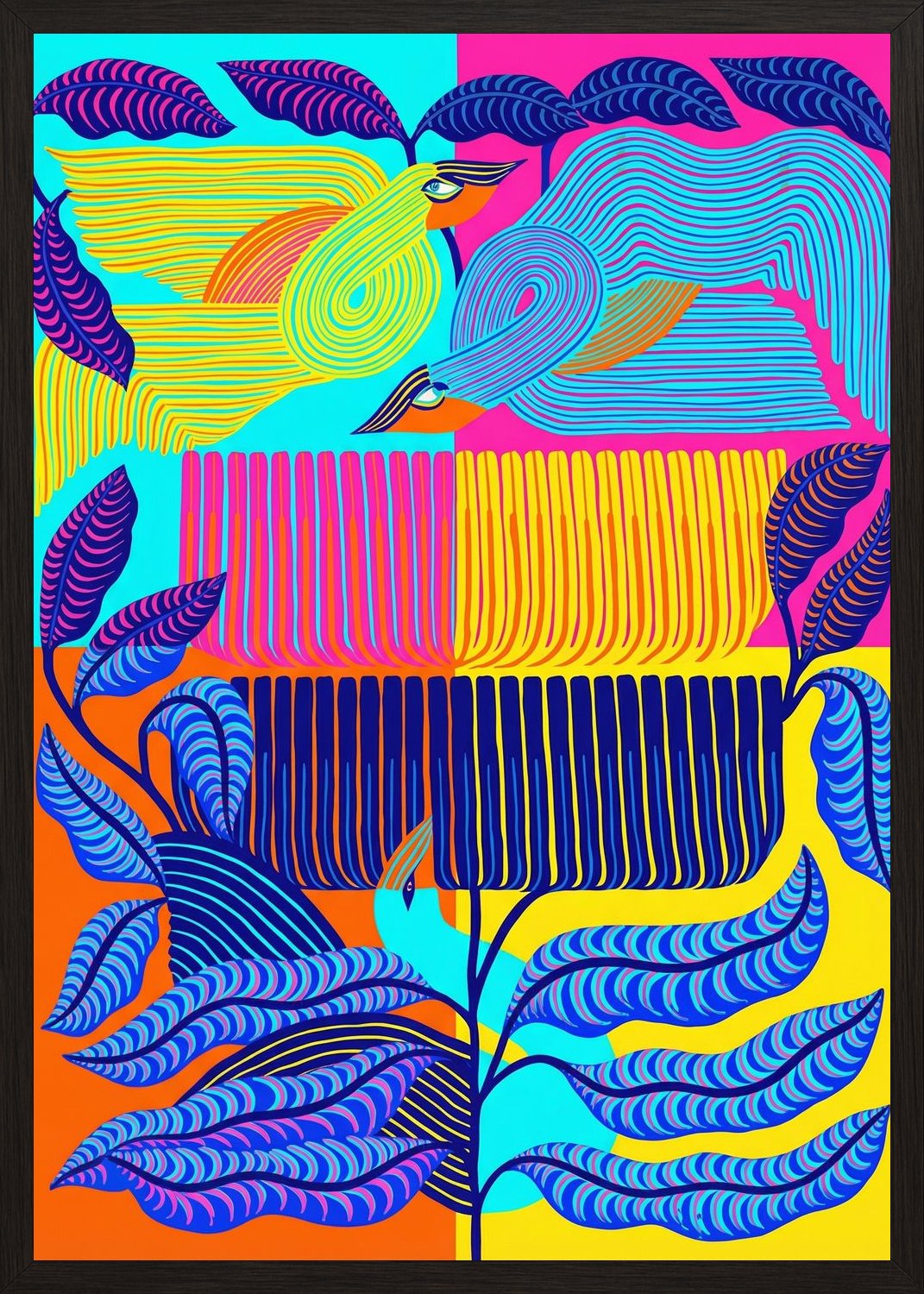 Poster in black frame