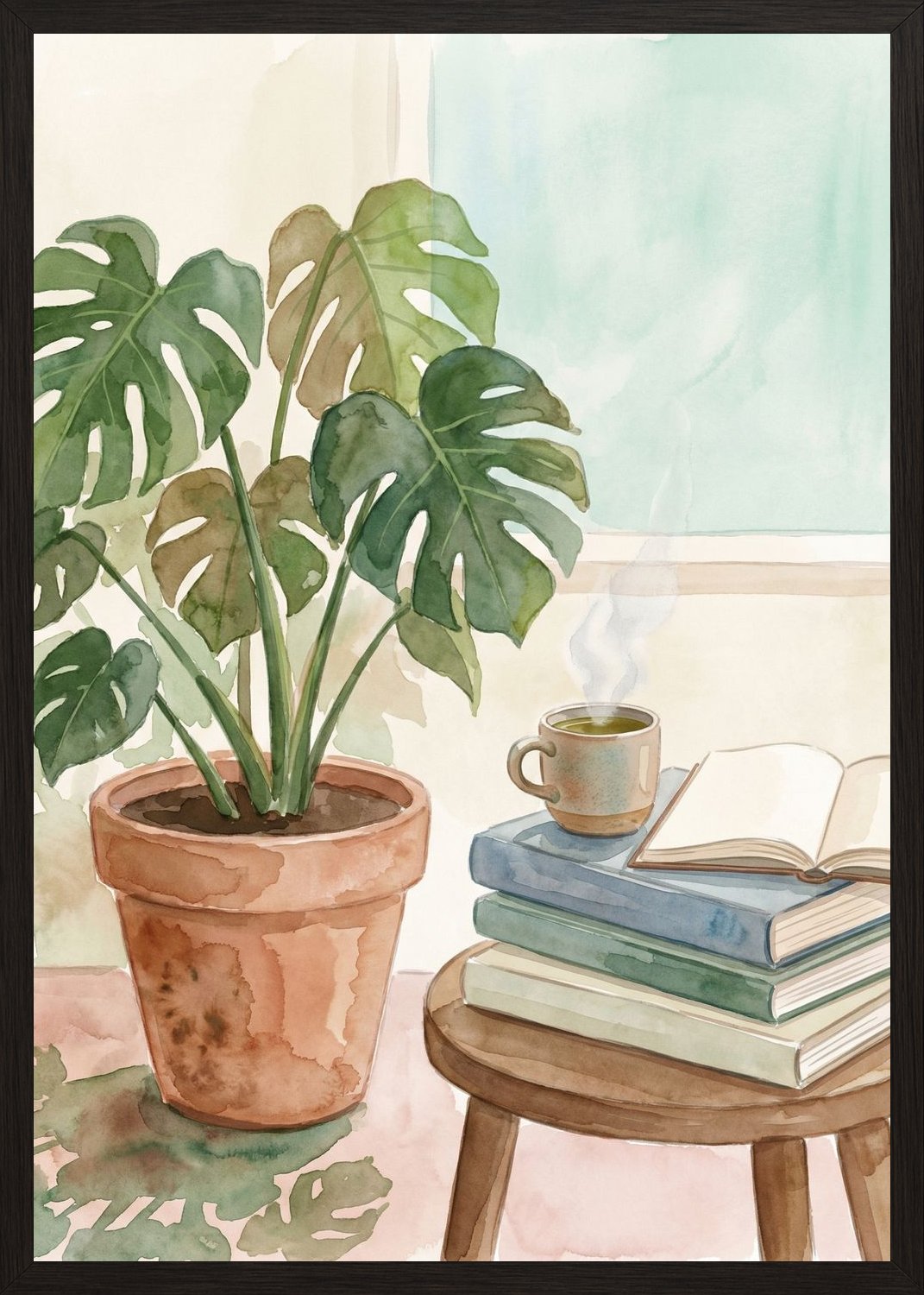 Poster in black frame