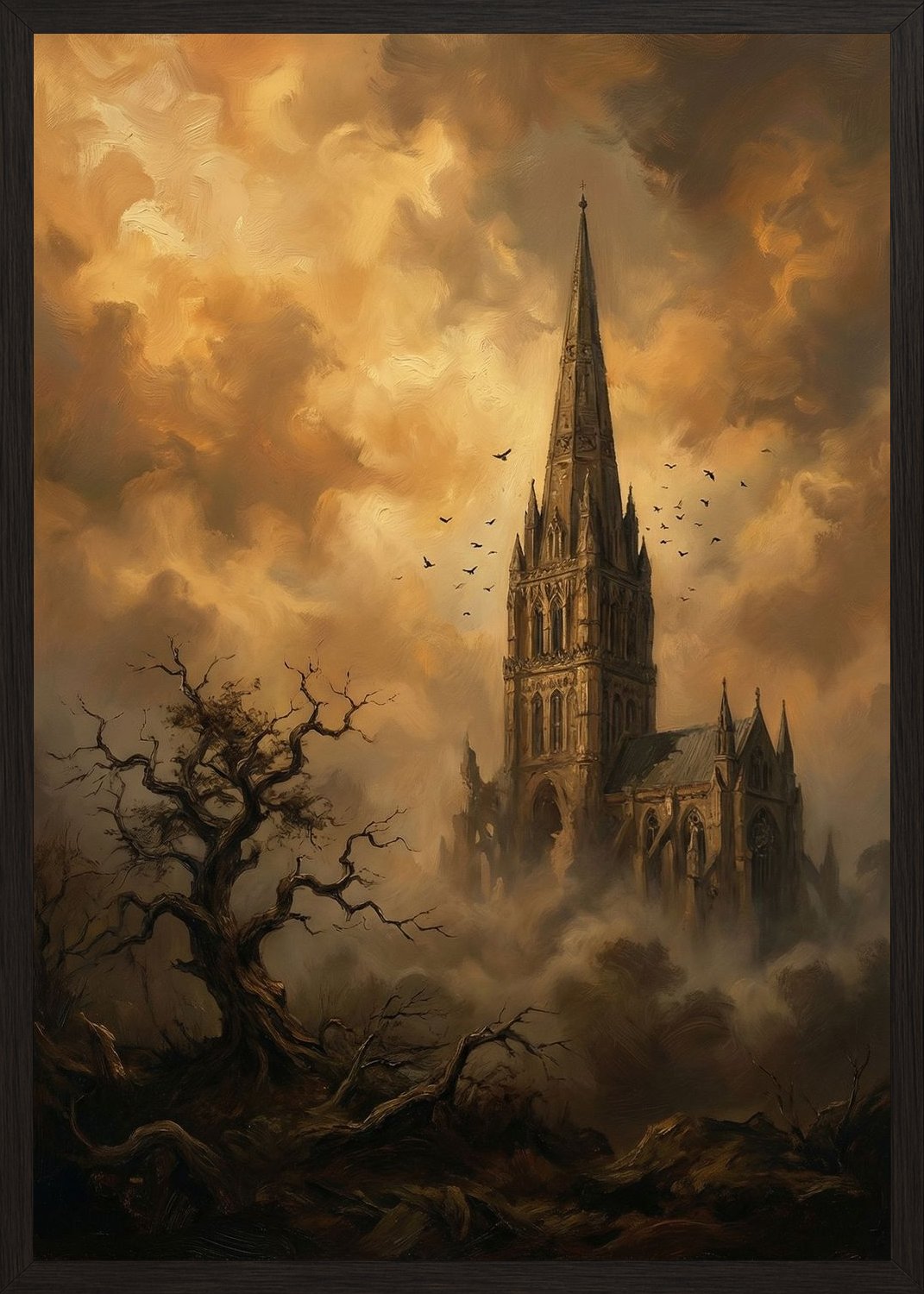 Poster in black frame