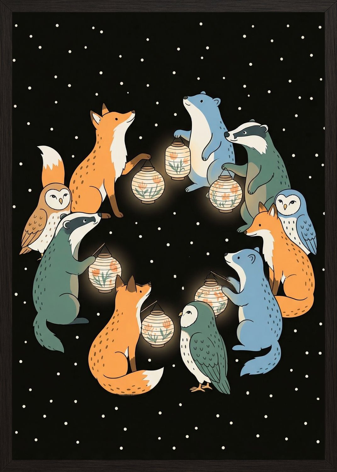 Poster in black frame