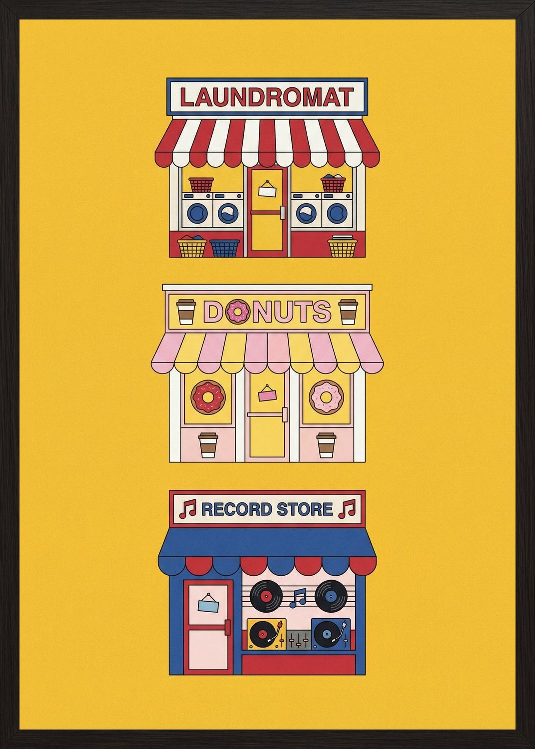 Poster in black frame