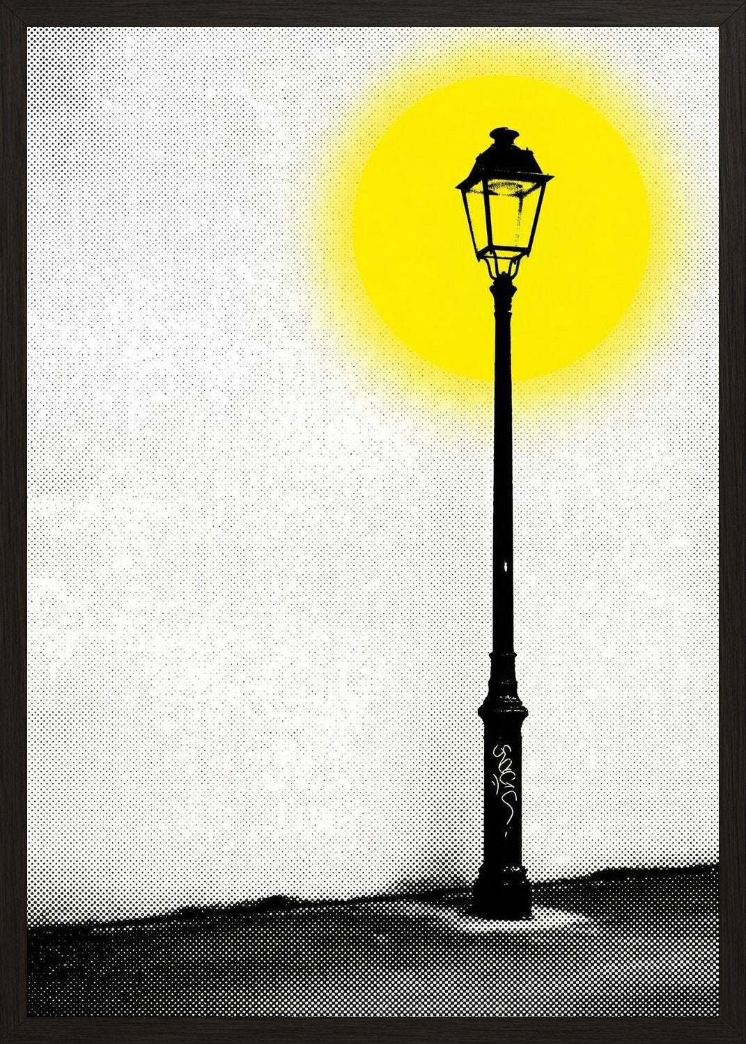 Poster in black frame