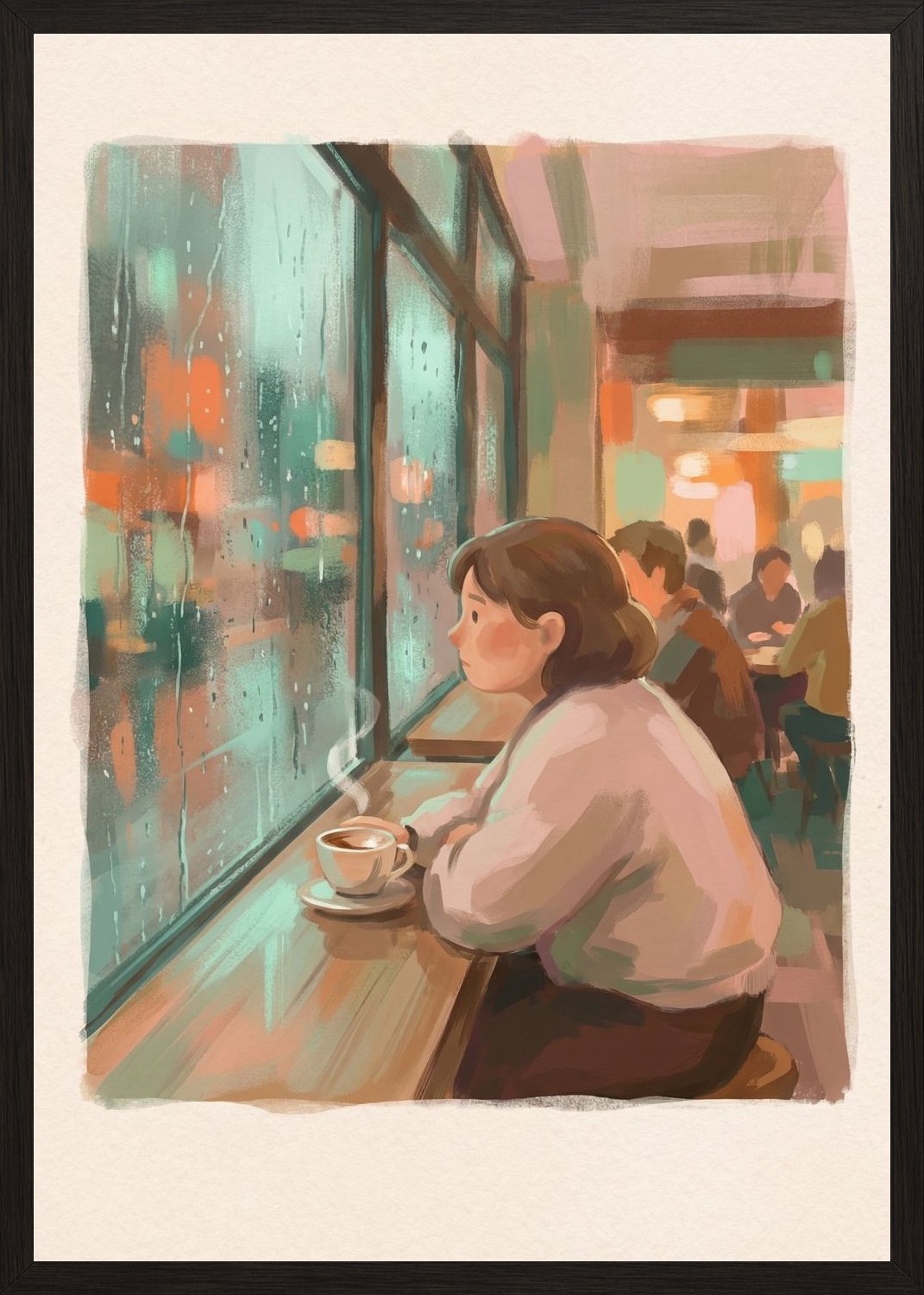 Poster in black frame