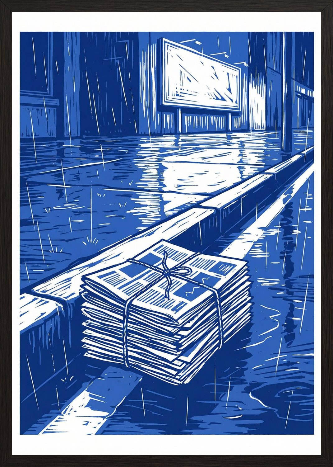 Poster in oak frame