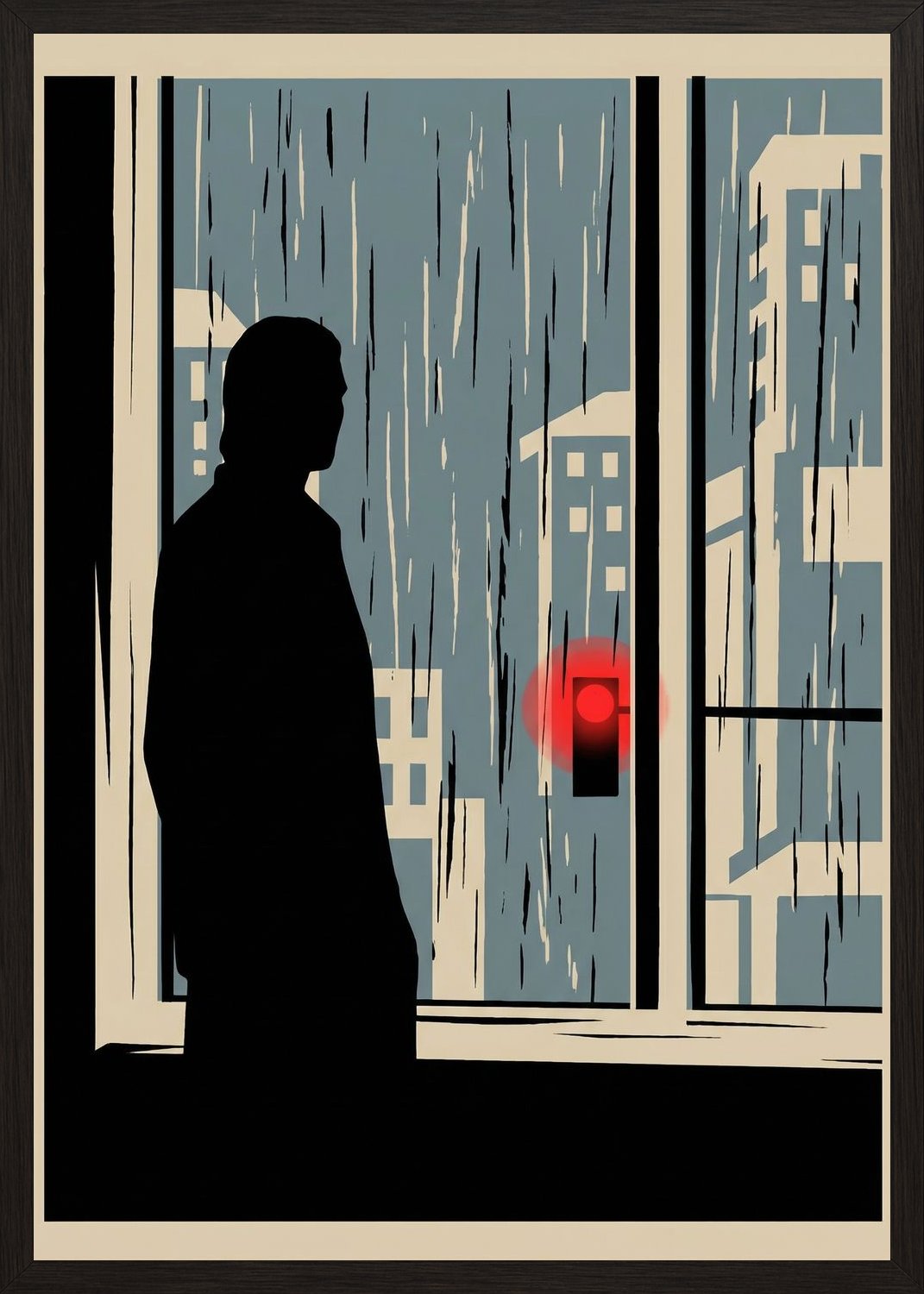 Poster in black frame